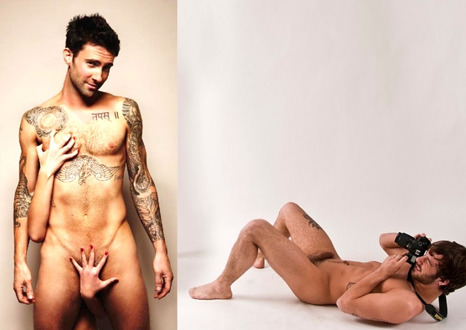 Adam Levine naked.