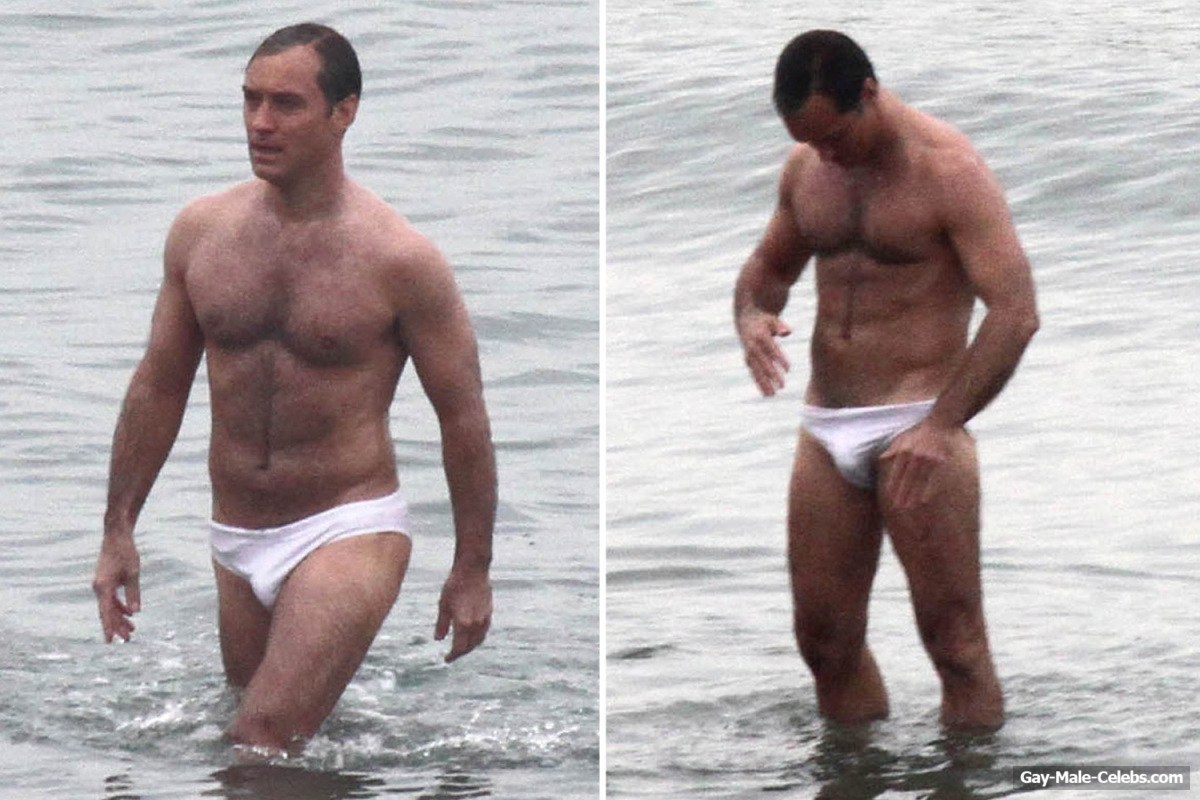 Jude Law sexy pictures from the set of The New Pope (2019). 