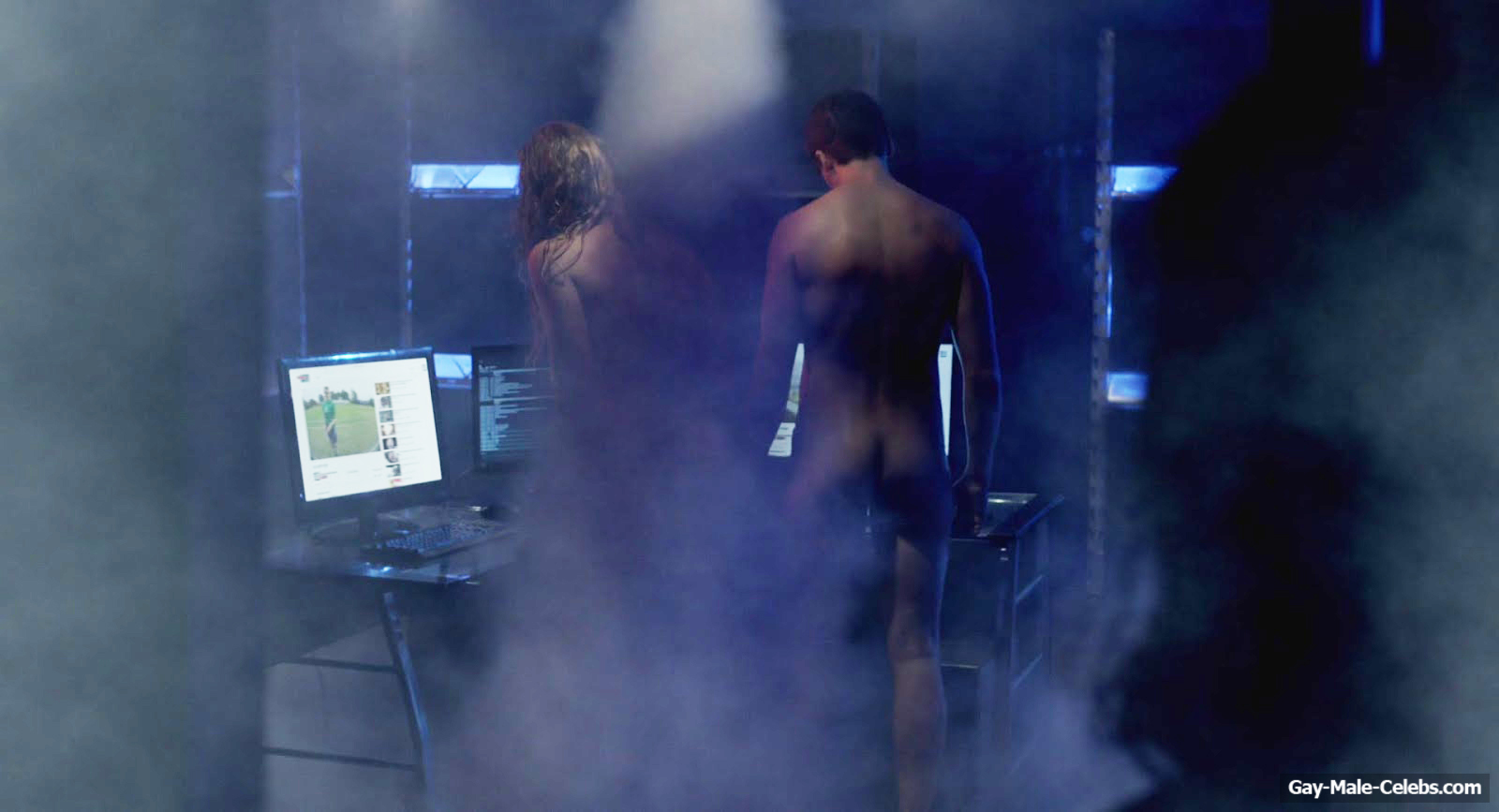 Joel Courtney naked scene from Assimilate. 