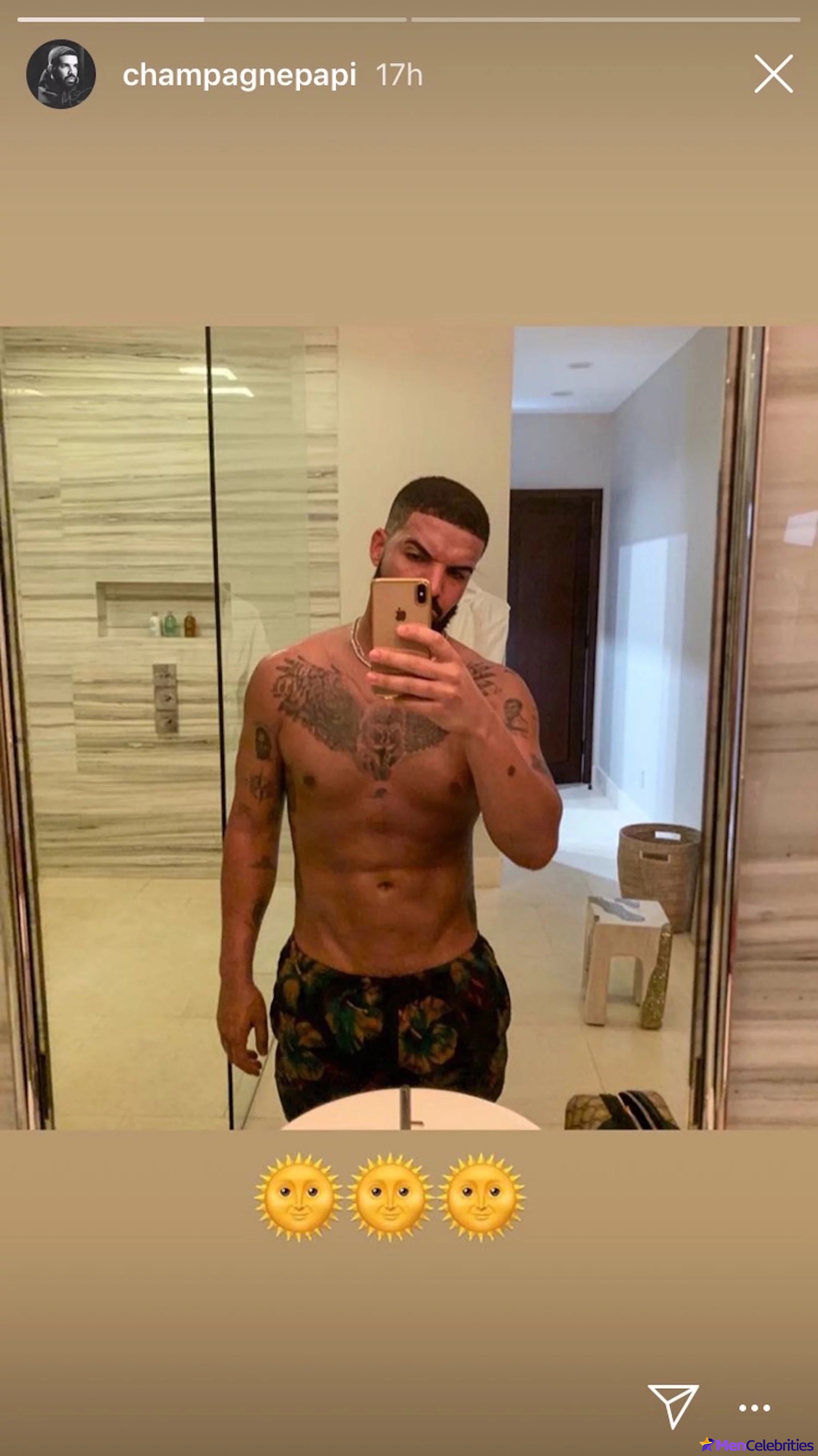 Drake teases fans with his ripped abs