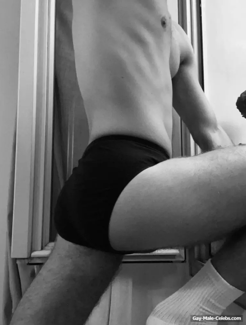 Brandon Flynn Squeezing His Cock In Underwear