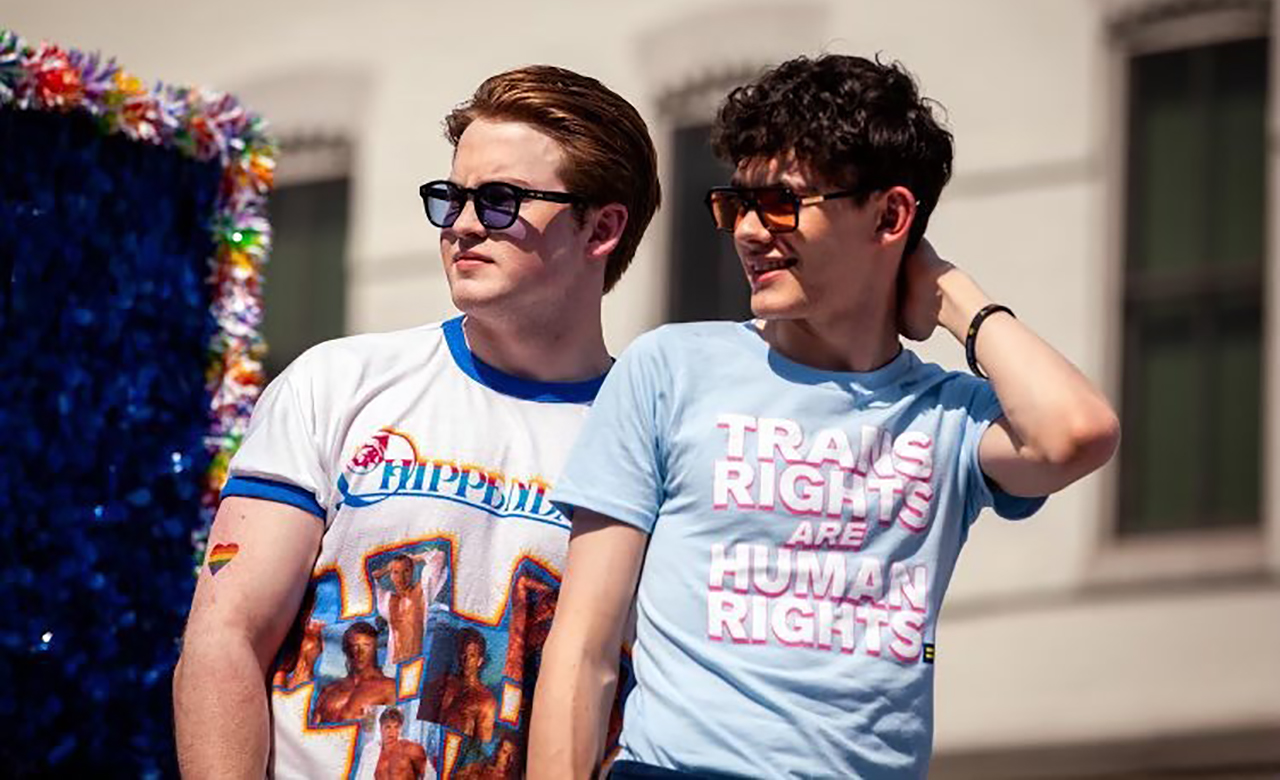Kit Connor and Joe Locke spotted at Pride Parade