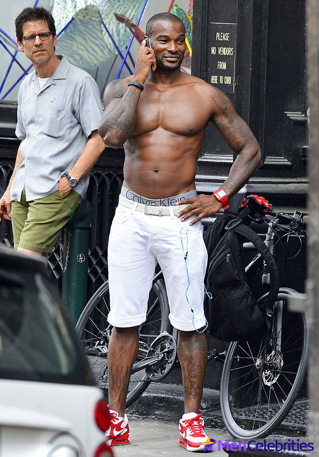 Tyson Beckford Shirtless and Shows Off Toned Abs