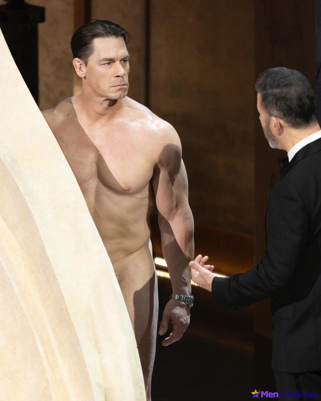 John Cena’s Swift Shift from Nude to Toga at Oscars