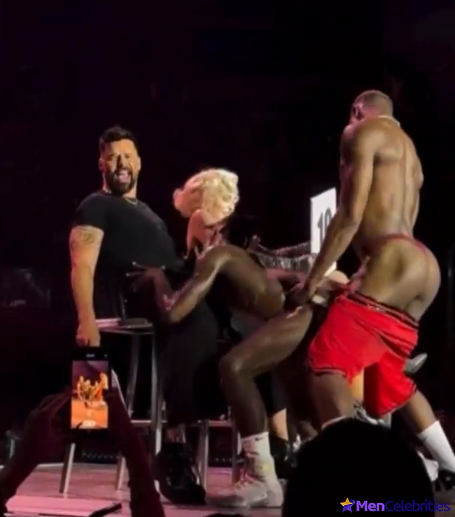 Ricky Martin’s Cock Is Up During Private Striptease
