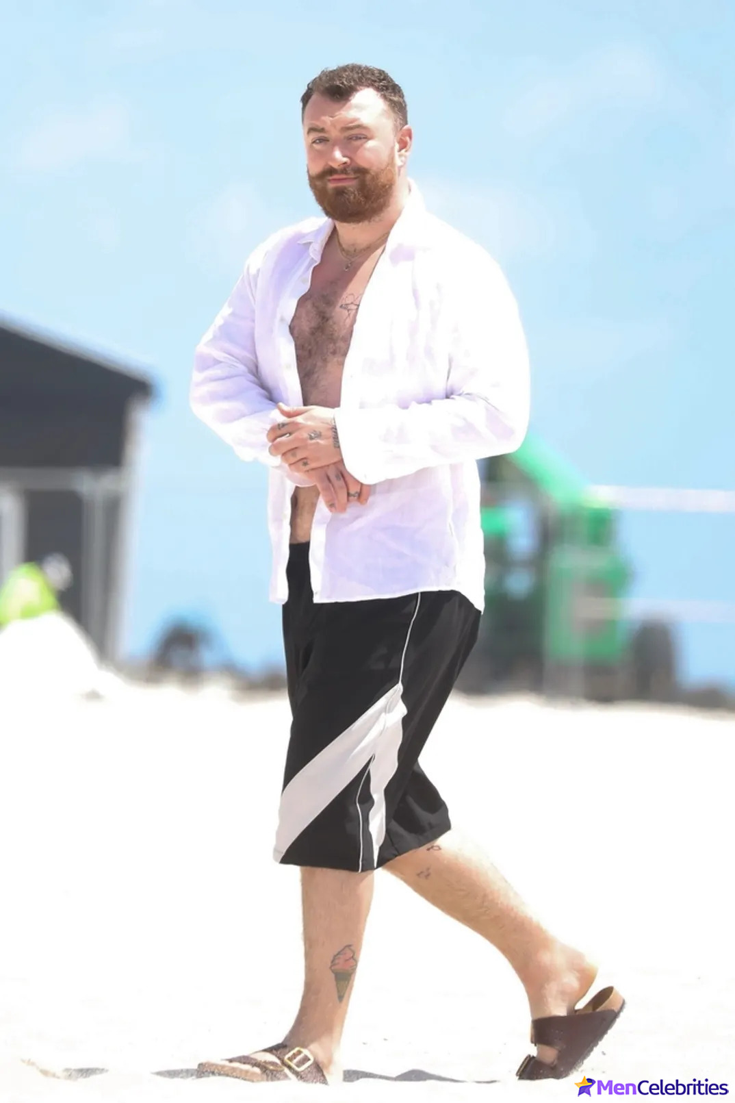 Sam Smith Shirtless And Tiny Speedo On A Beach