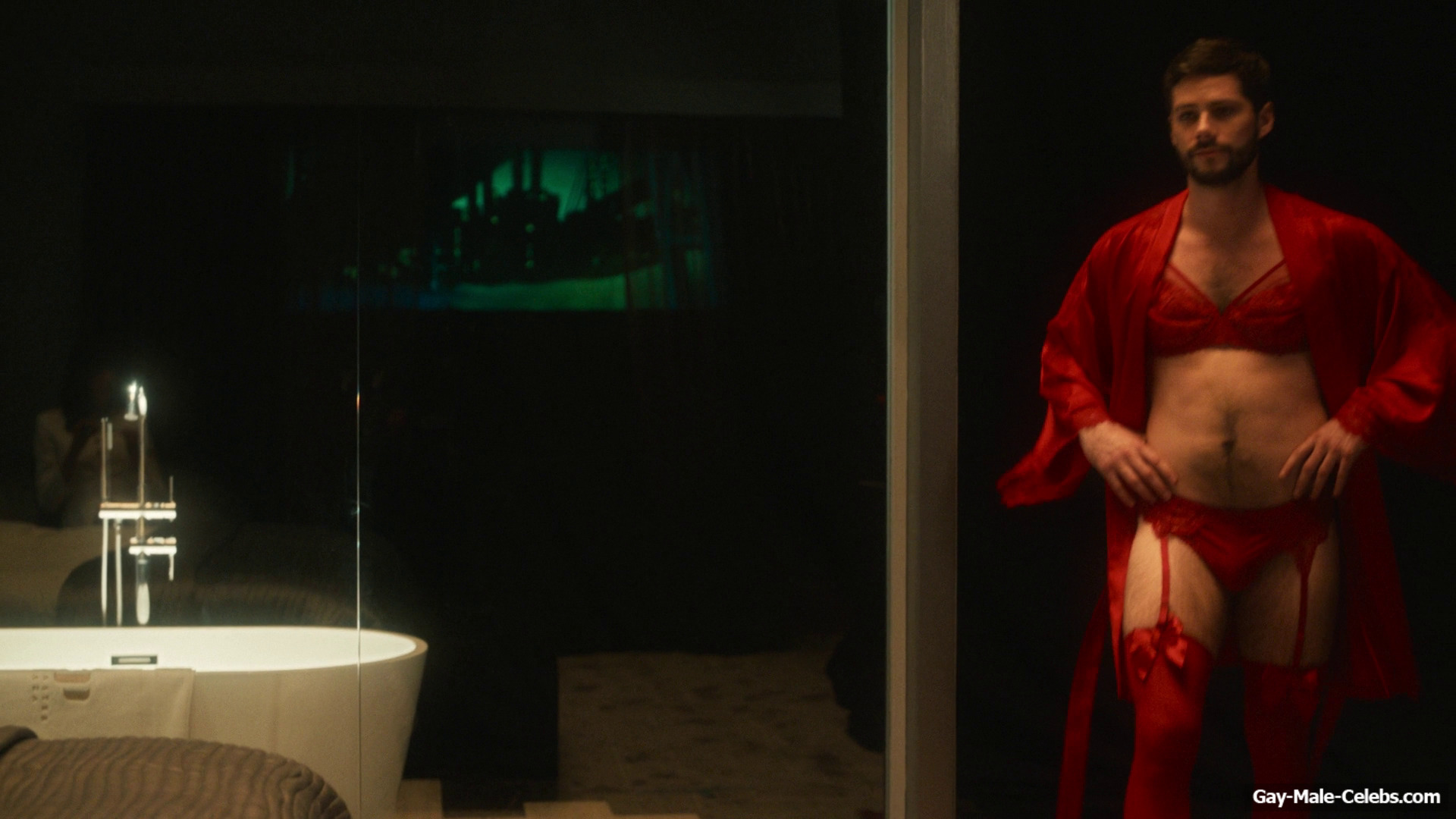 Dylan O’Brien Nude Butt And Red Lingerie in Fantasmas