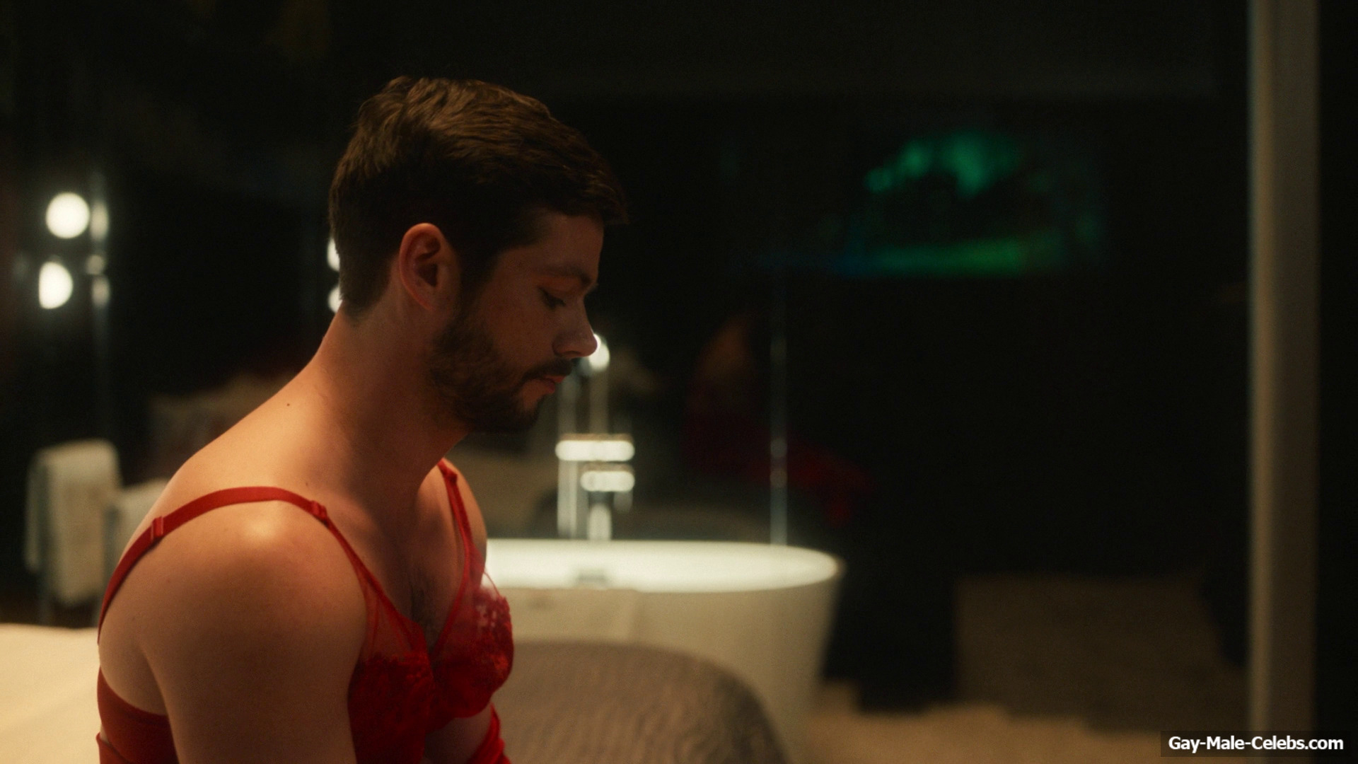 Dylan O’Brien Nude Butt And Red Lingerie in Fantasmas