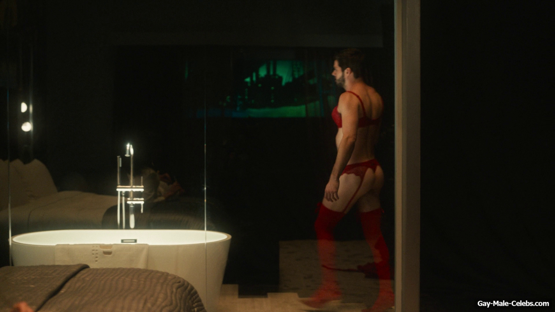 Dylan O’Brien Nude Butt And Red Lingerie in Fantasmas