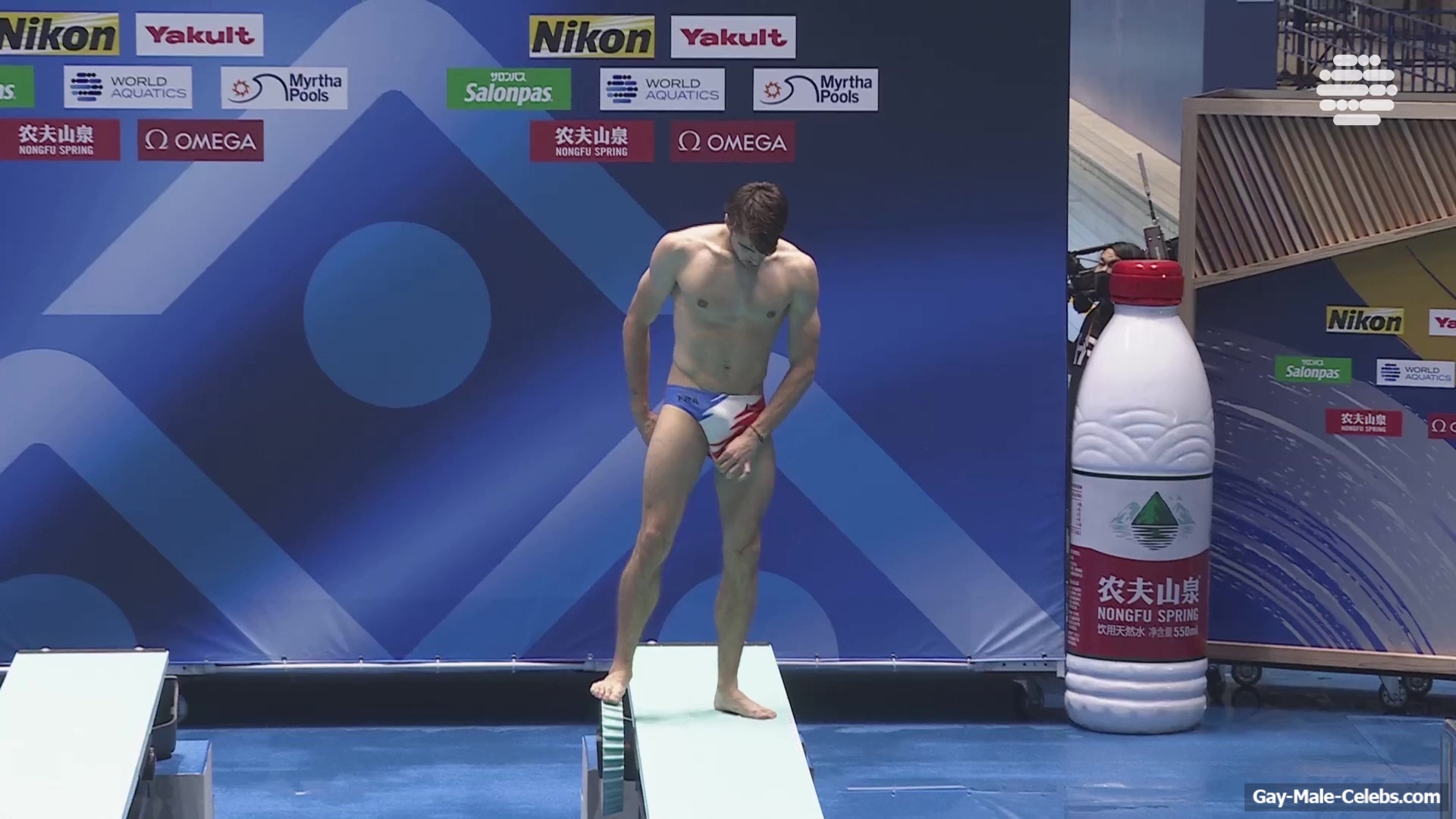 Jules Bouyer Big Bulge In Speedo Moment