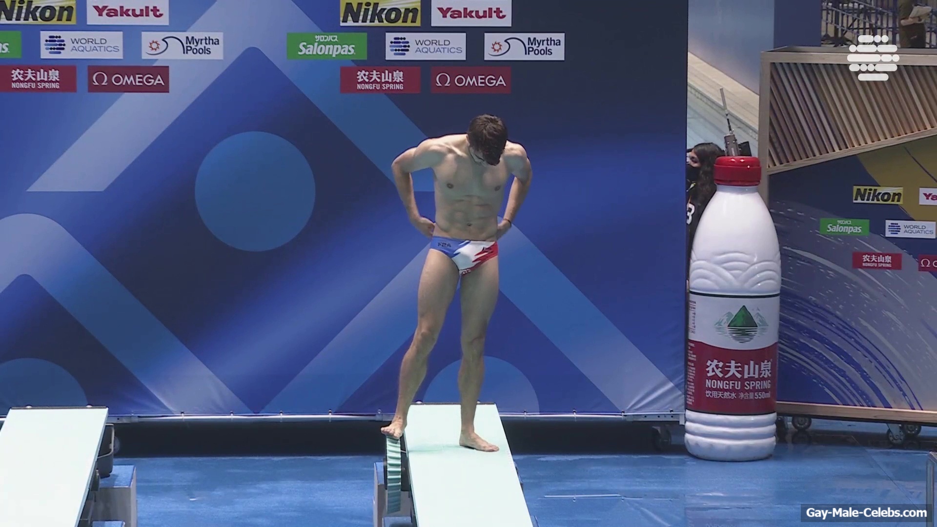 Jules Bouyer Big Bulge In Speedo Moment