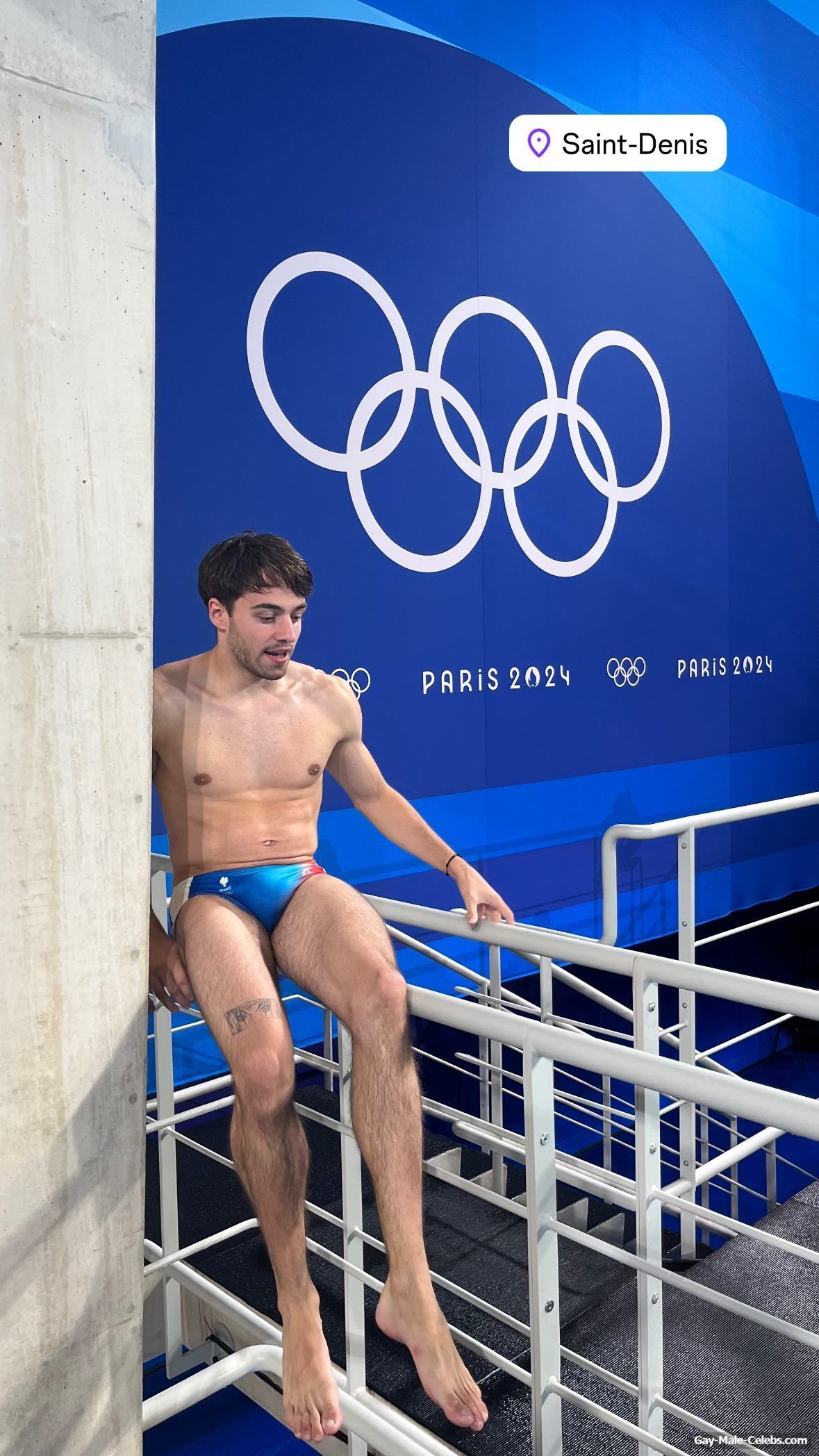 Jules Bouyer Big Bulge In Speedo Moment