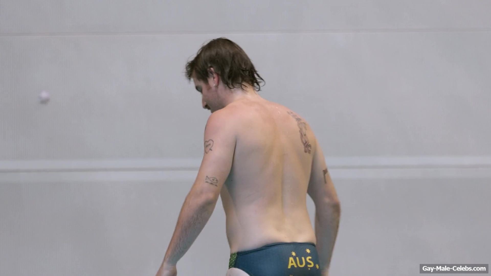 Dom Littrich Bare Ass Slip And Bulge In Speedo