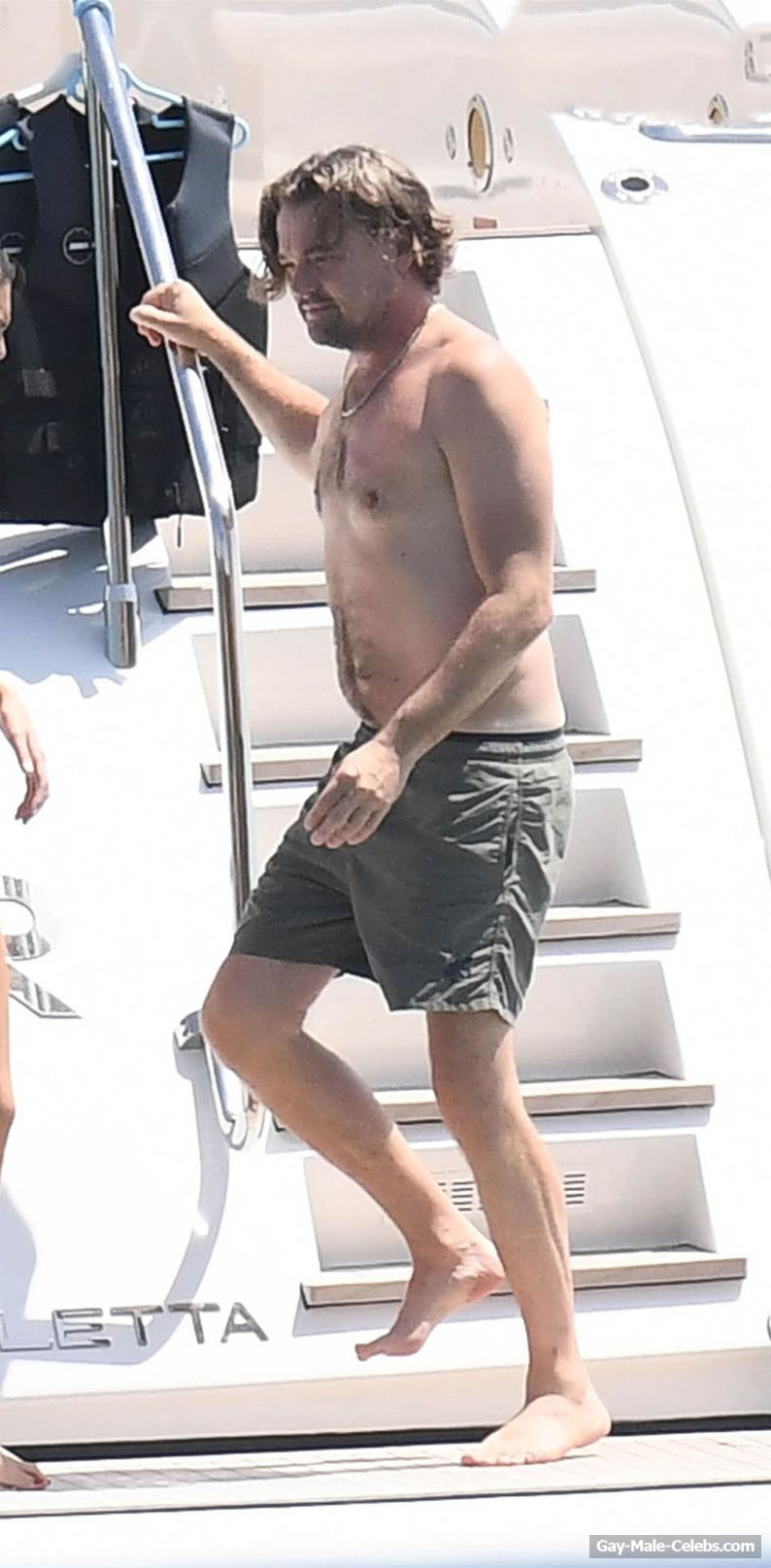 Leonardo DiCaprio Nude Torso On A Yacht