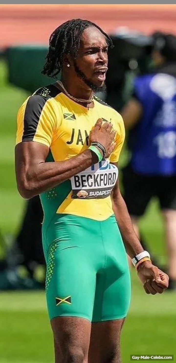 Romaine Beckford Huge Olympic Bulge Moment