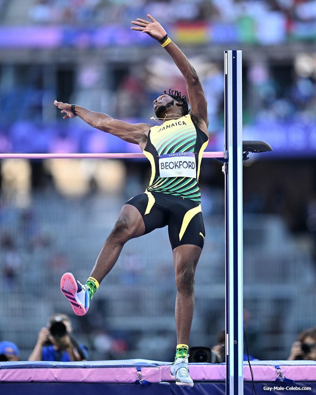 Romaine Beckford Huge Olympic Bulge Moment