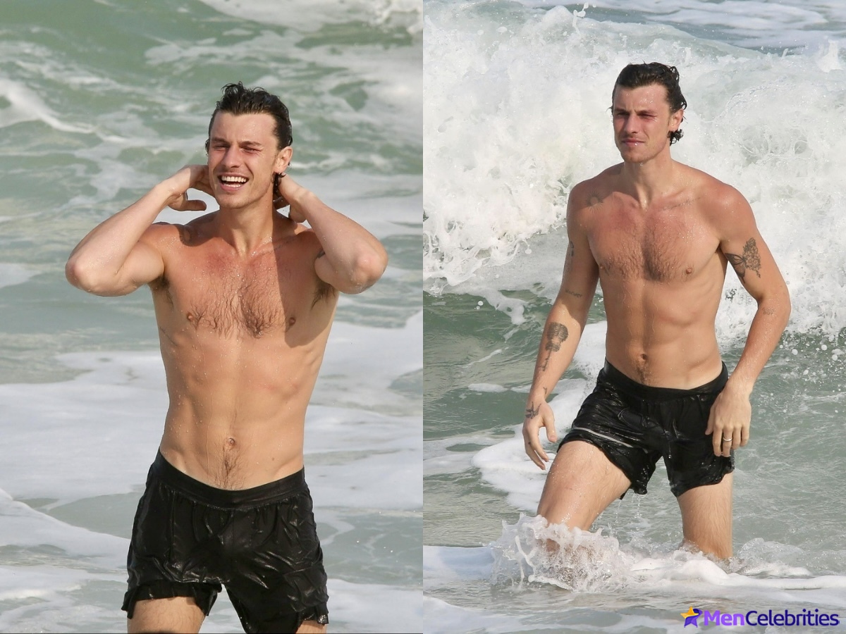 Shawn Mendes Relaxing Shirtless &amp; Bulge Dick in Rio