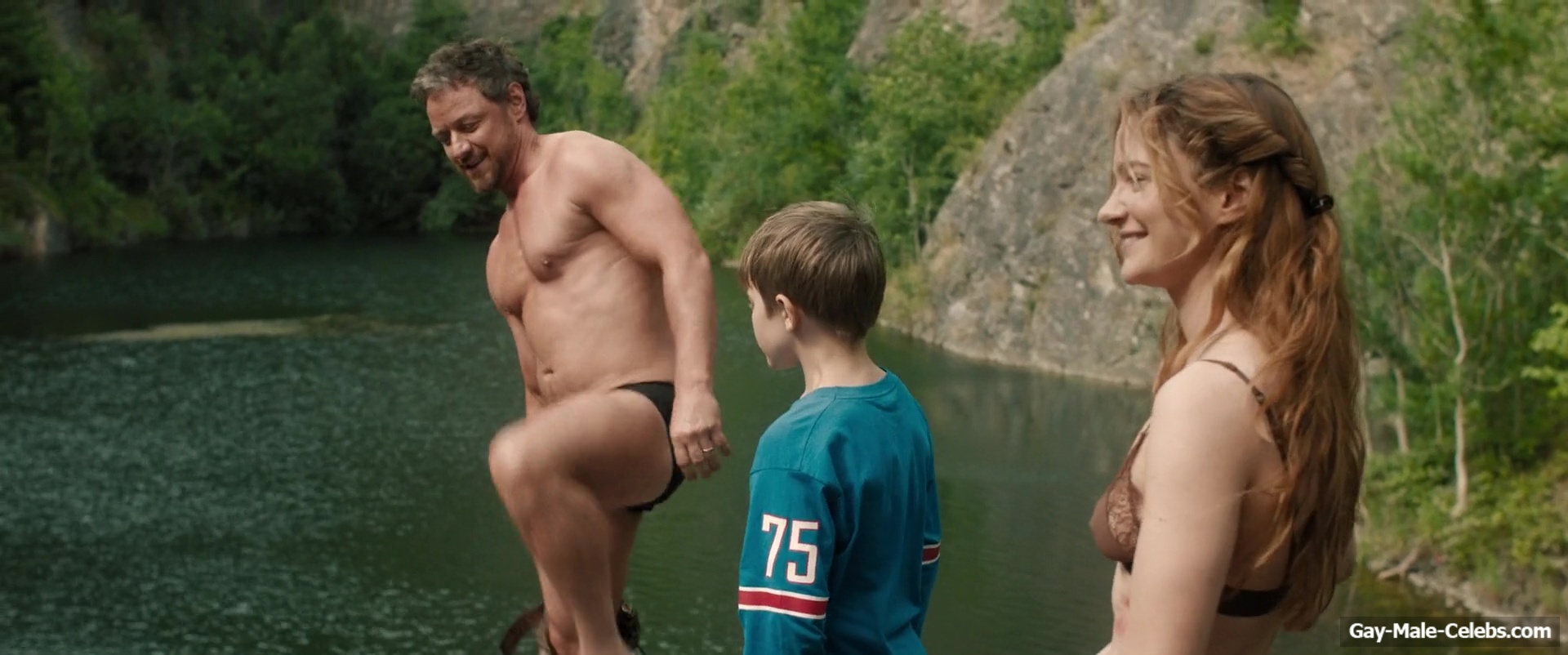 James McAvoy Shirtless And Cock Bulge in Speak No Evil