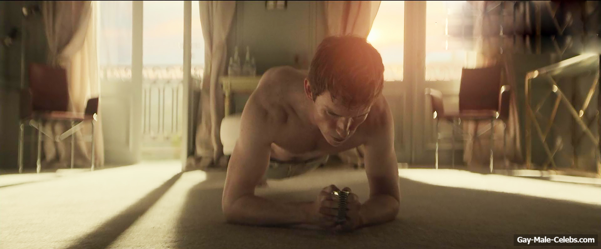 Eddie Redmayne shirtless