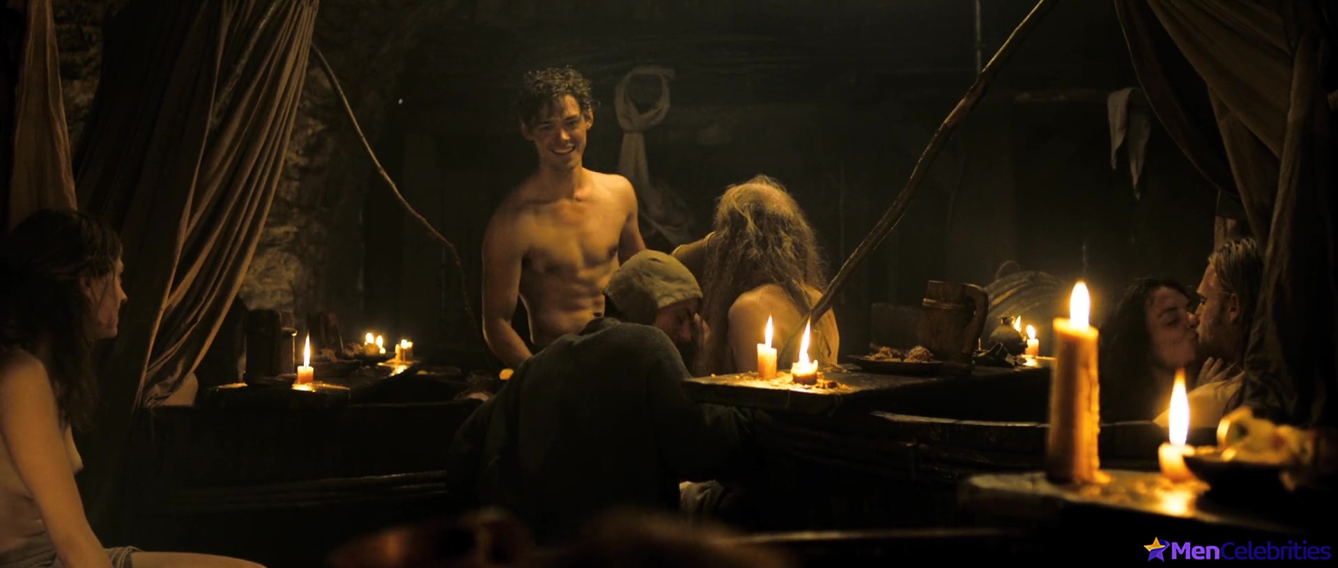 Tom Payne shirtless