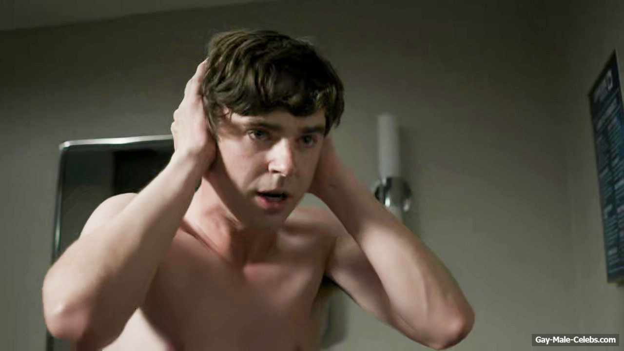 Freddie Highmore shirtless