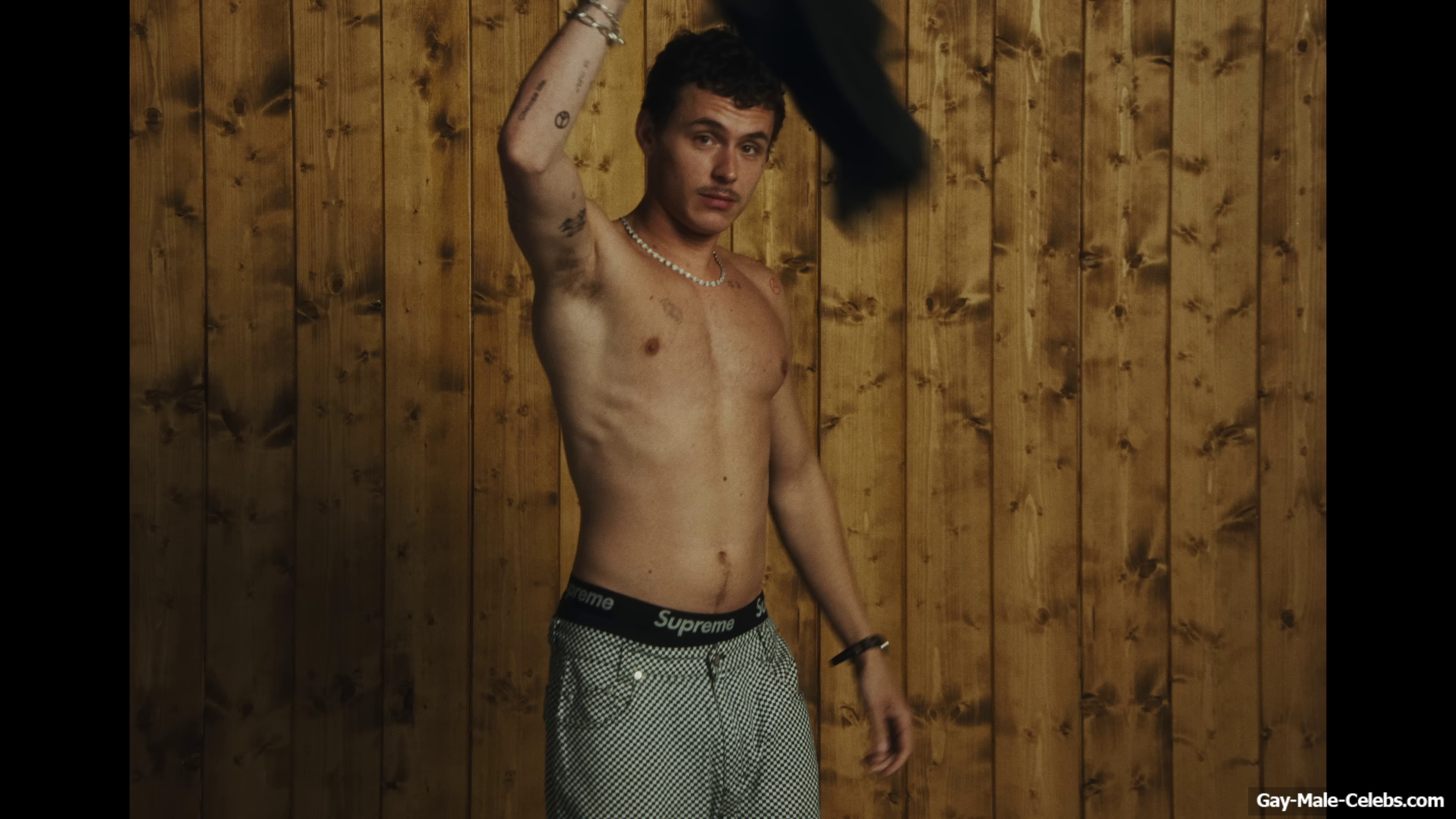 Aron Piper shirtless