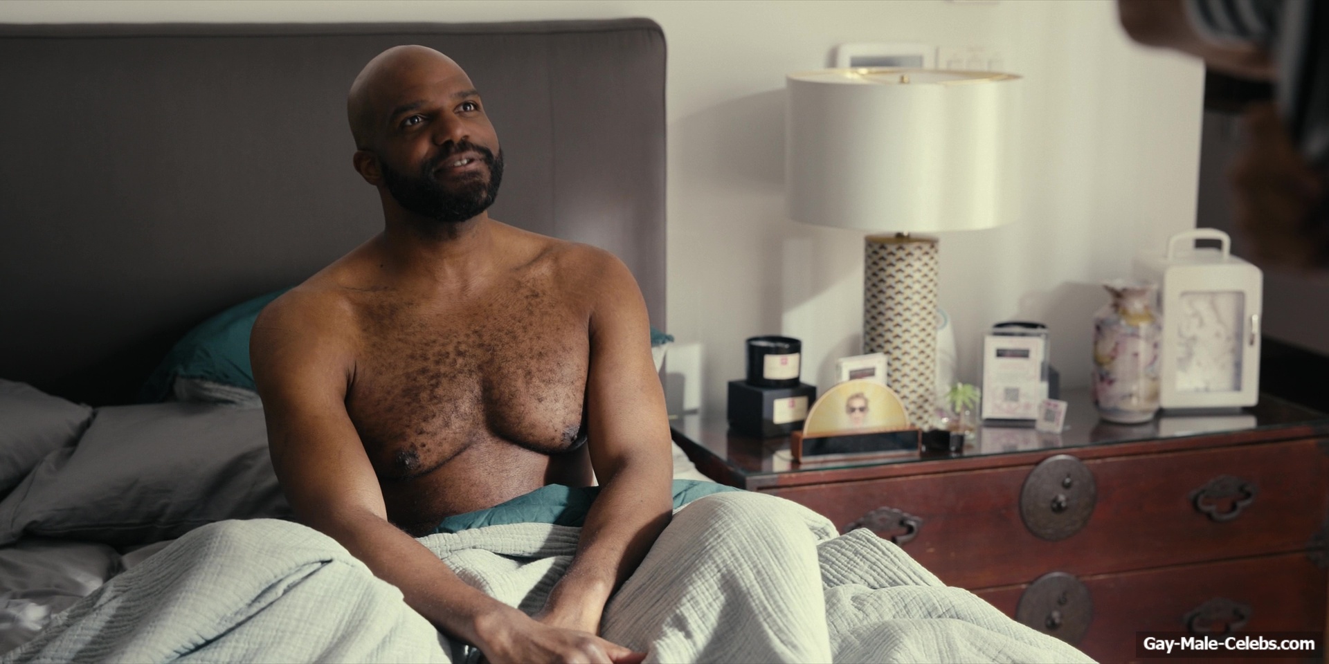 Carl Clemons-Hopkins shirtless