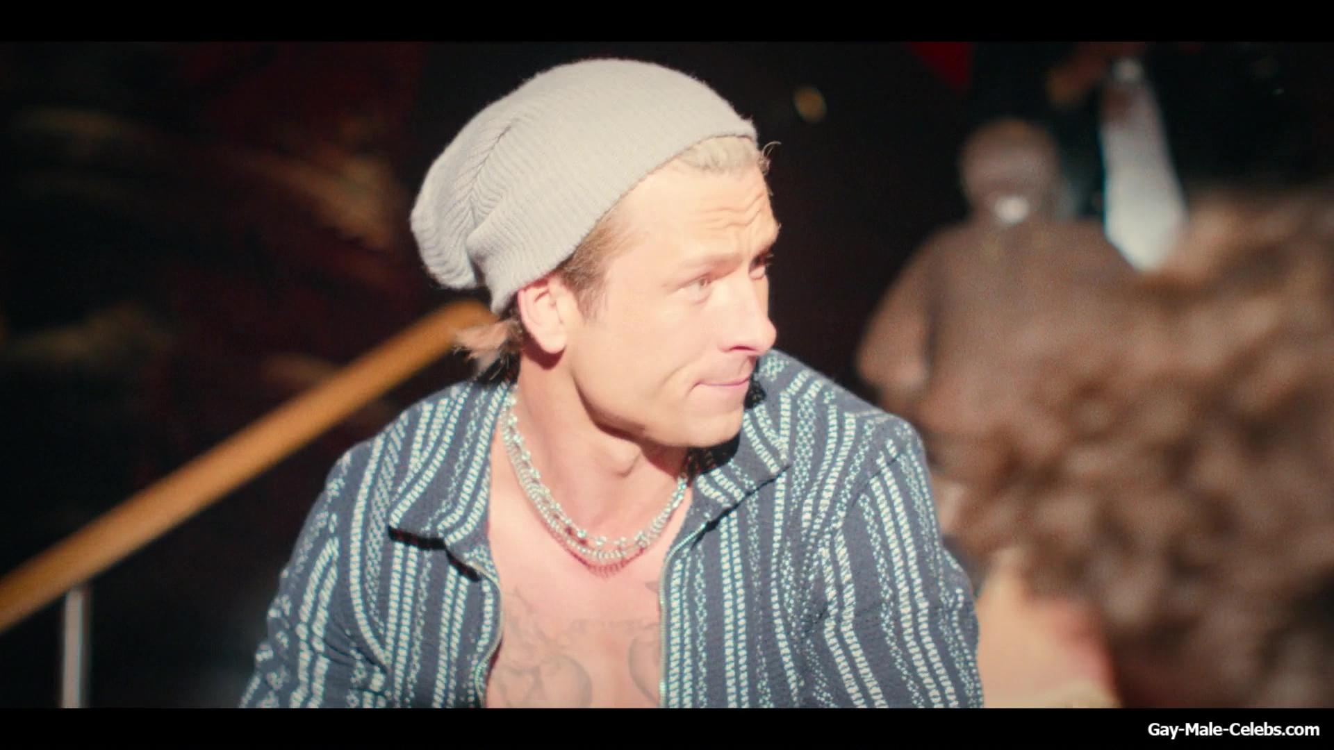 Glen Powell shirtless in Chad Powers