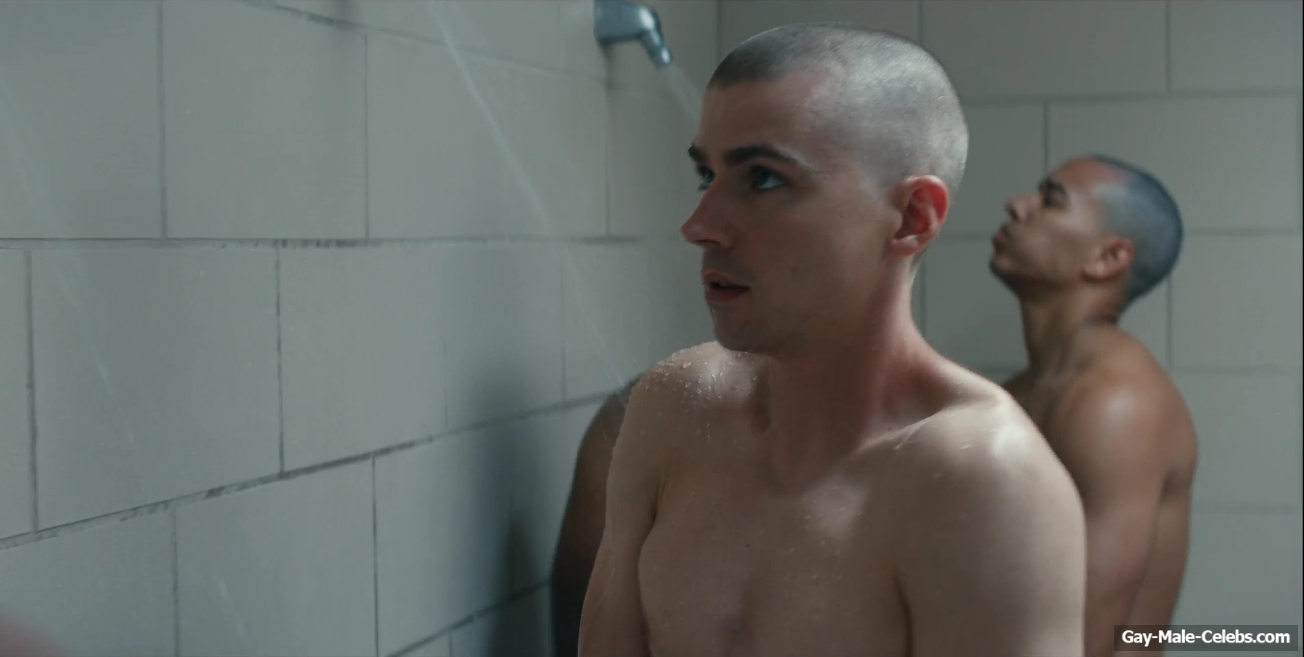 Miles Heizer nude shower in Boots