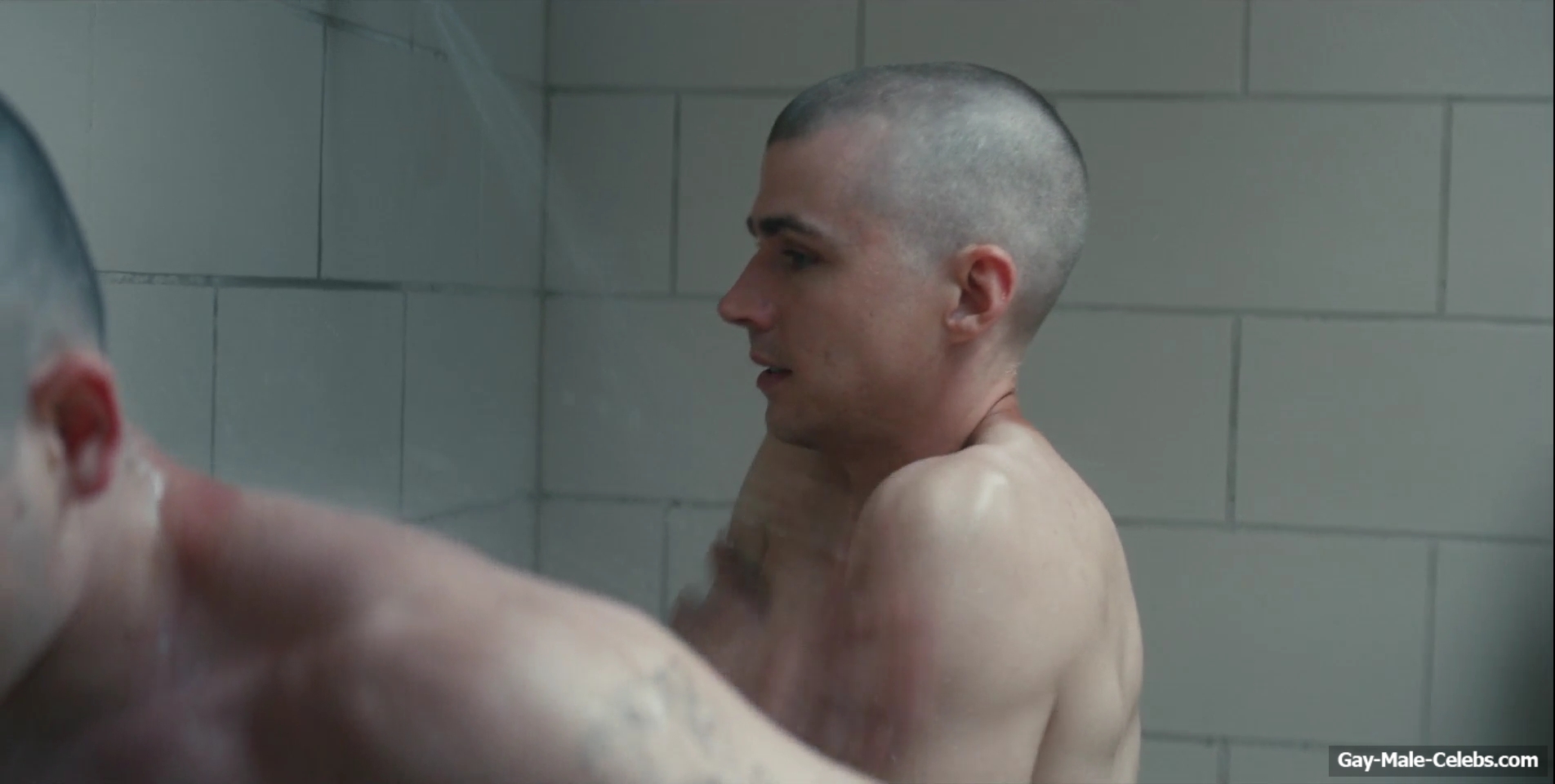 Miles Heizer nude shower in Boots