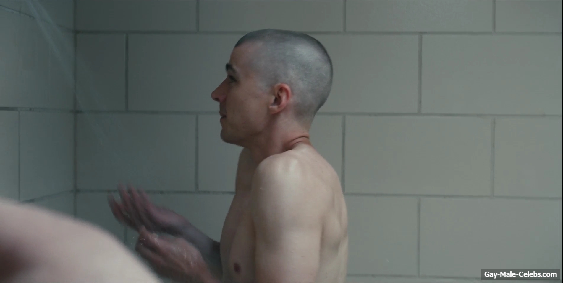 Miles Heizer nude shower in Boots