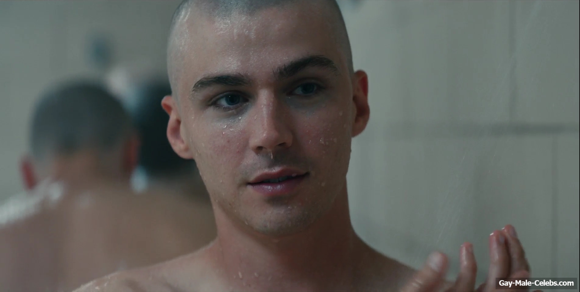 Miles Heizer nude shower in Boots
