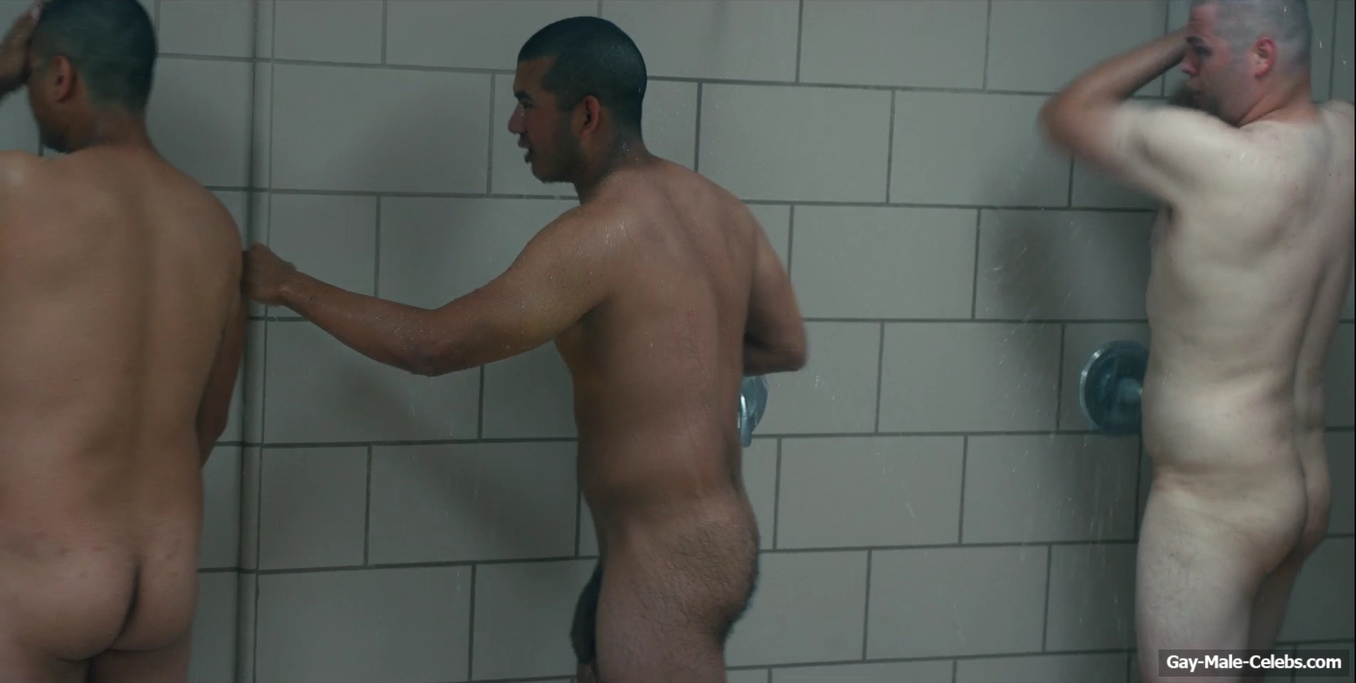 Miles Heizer nude shower in Boots