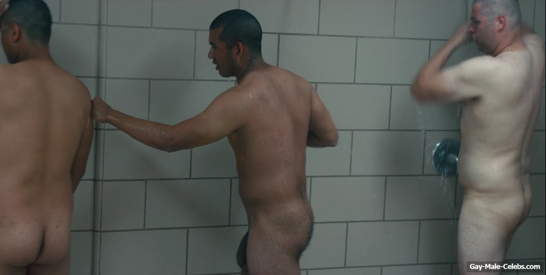 Miles Heizer nude shower in Boots