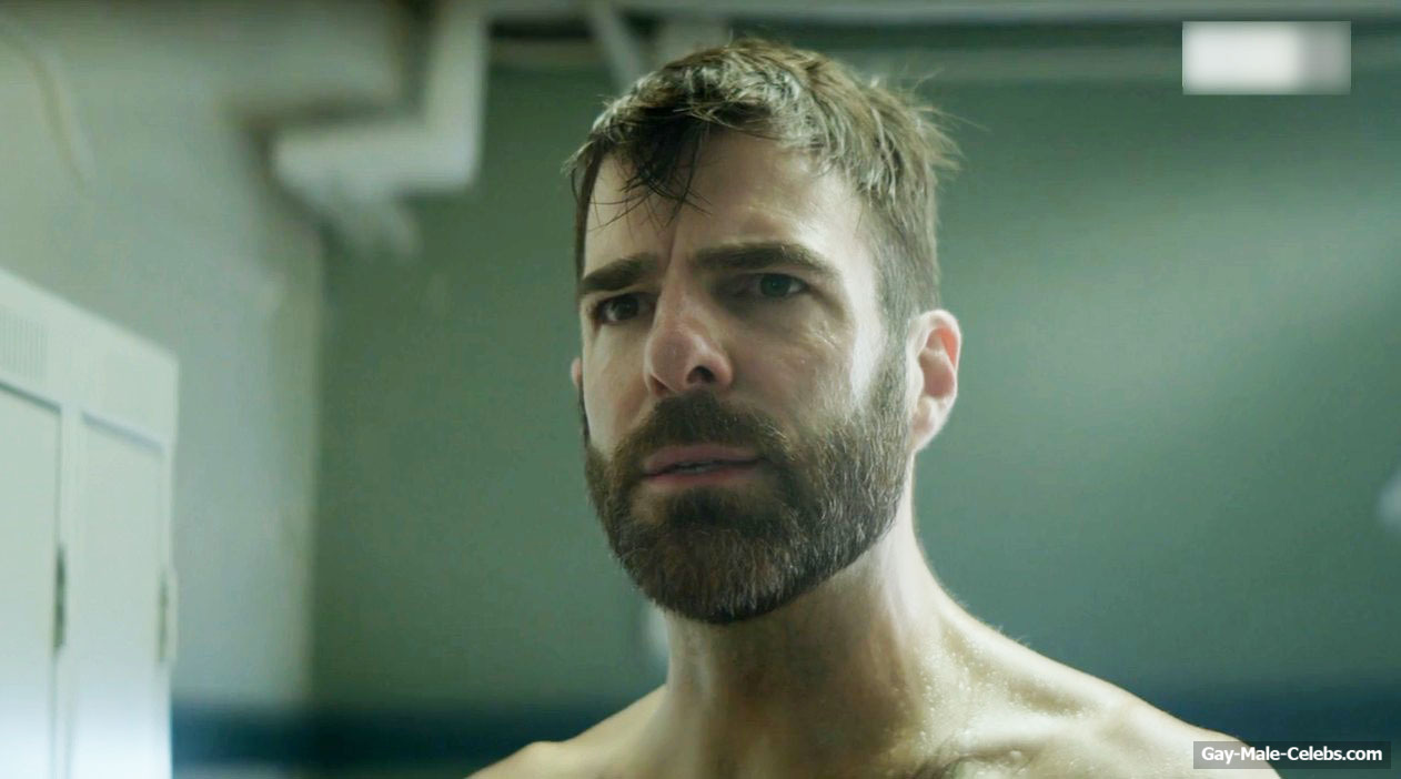 Zachary Quinto Shirtless in Brilliant Minds