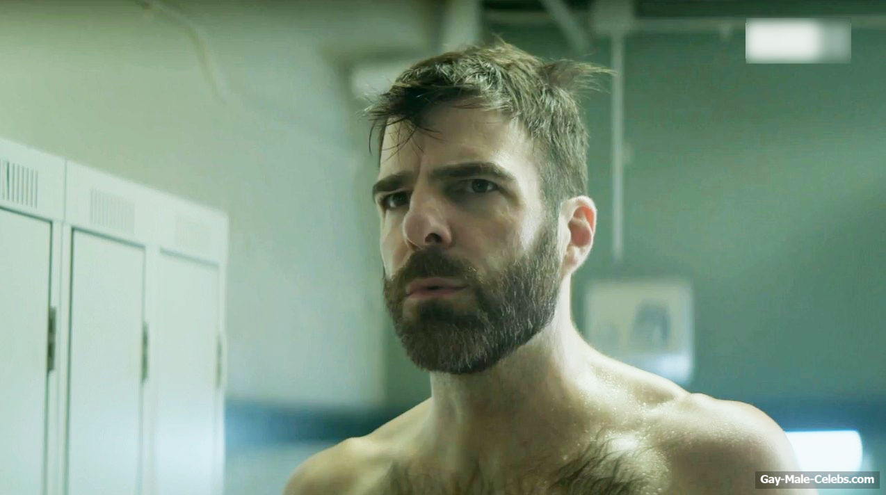 Zachary Quinto Shirtless in Brilliant Minds