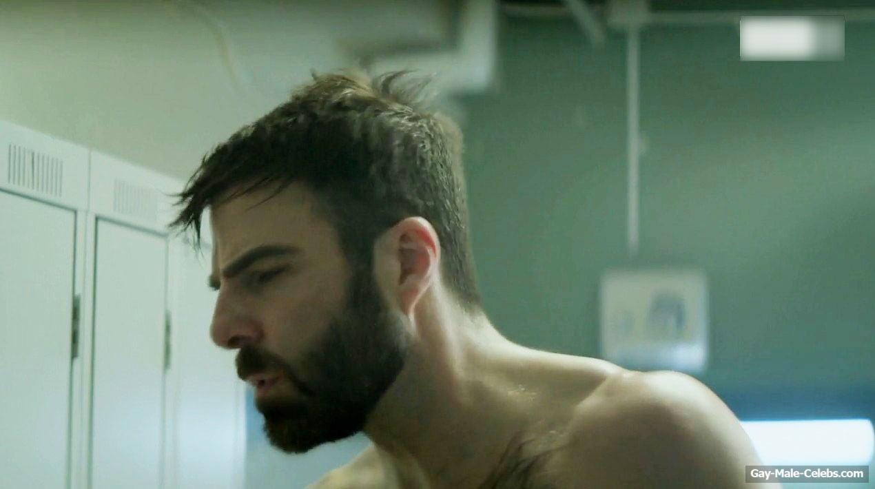 Zachary Quinto Shirtless in Brilliant Minds