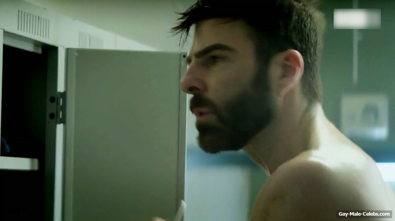 Zachary Quinto Shirtless in Brilliant Minds