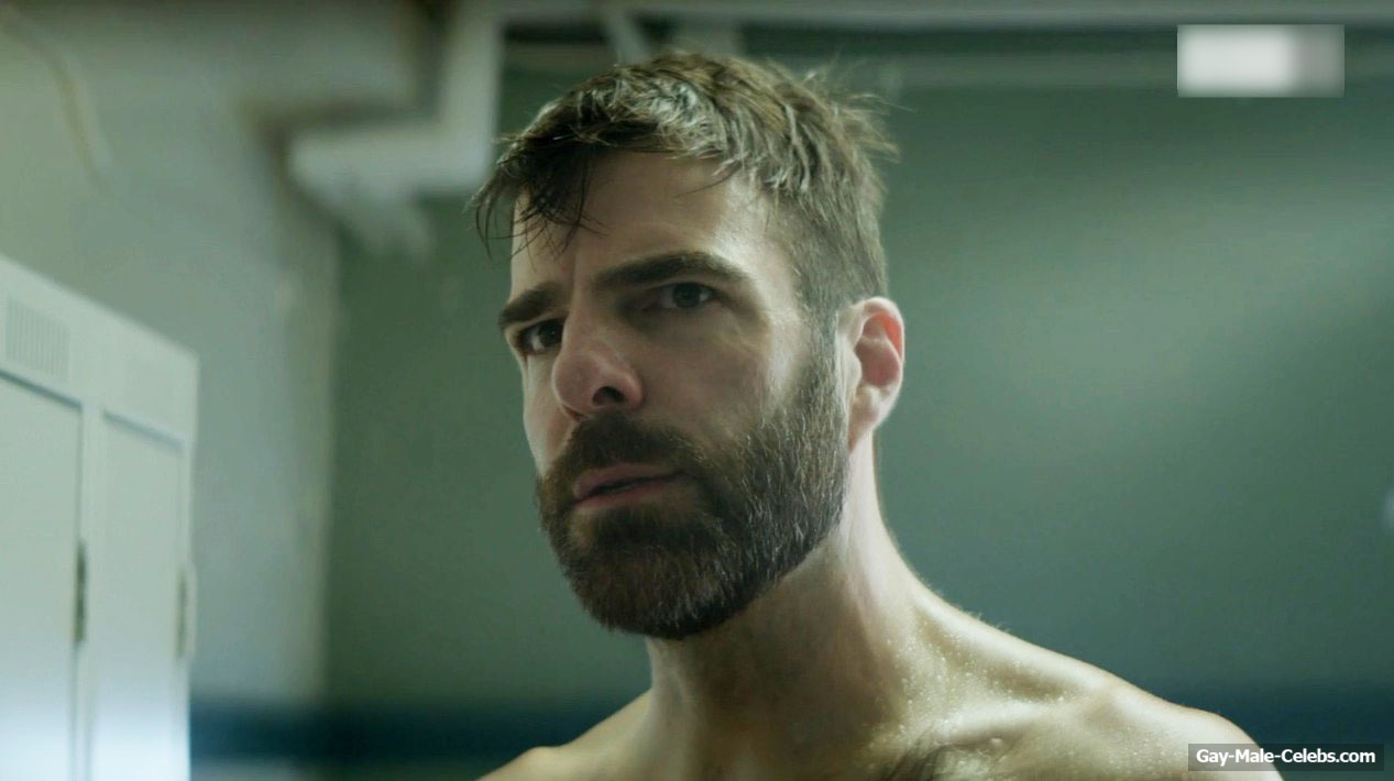 Zachary Quinto Shirtless in Brilliant Minds