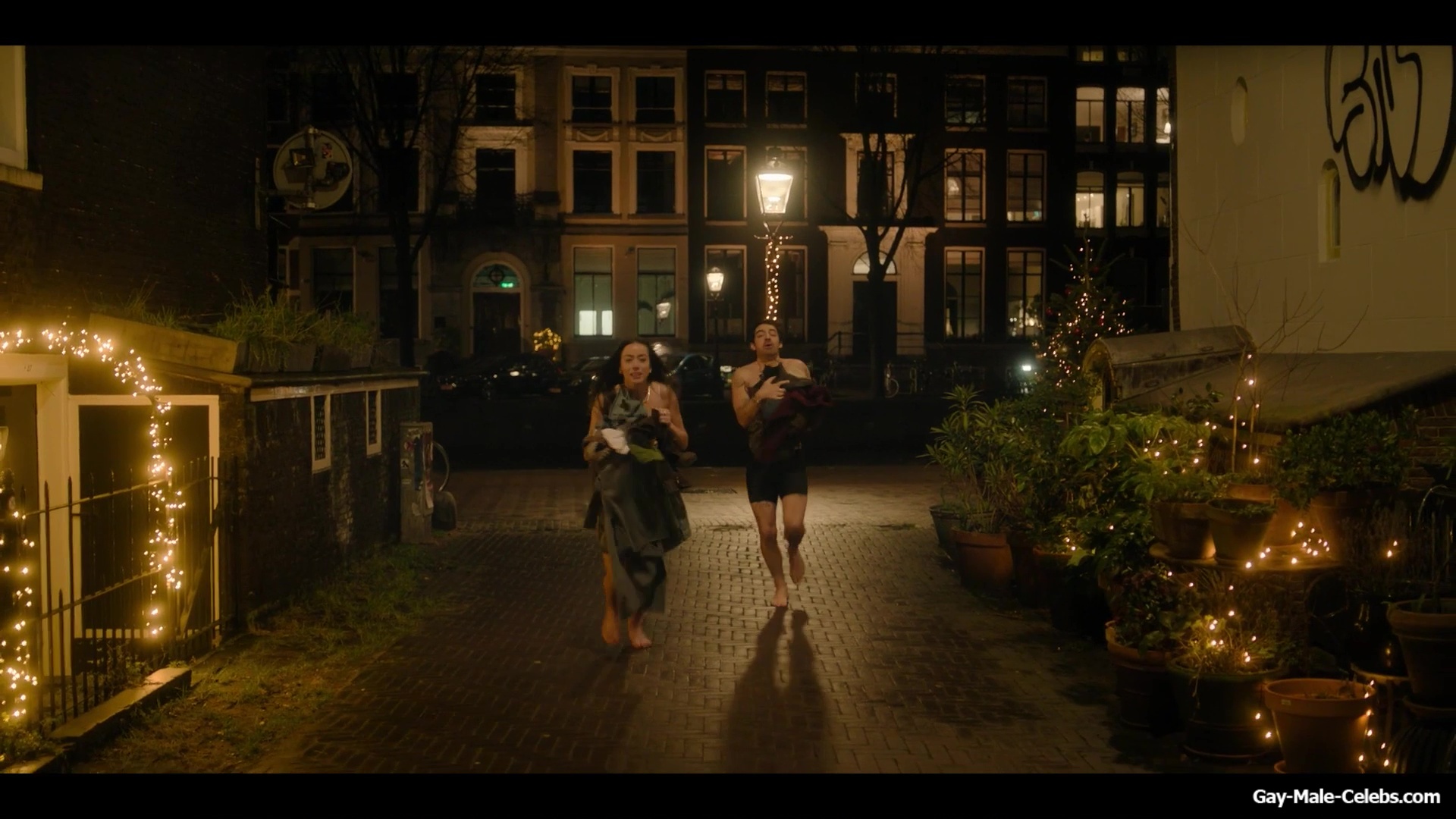 Joe Jonas Shirtless & Wet Underwear Scenes in A Very Jonas Christmas Movie