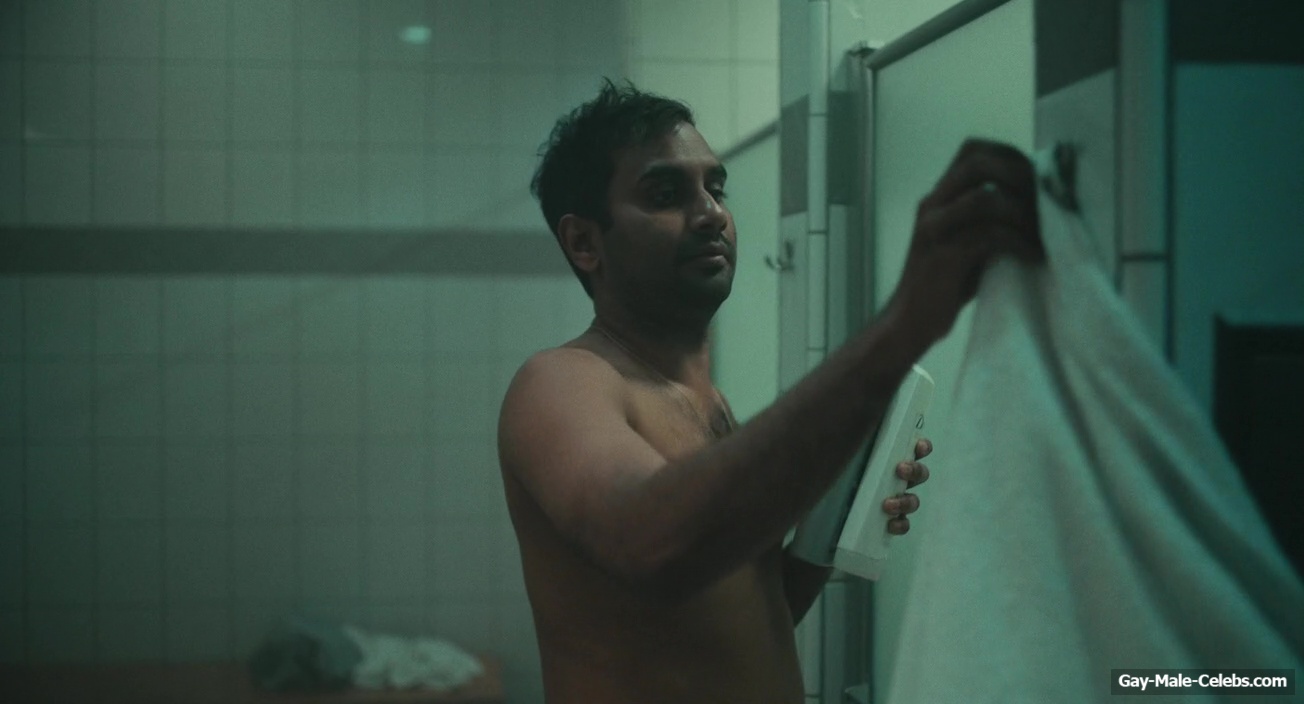 Aziz Ansari shirtless