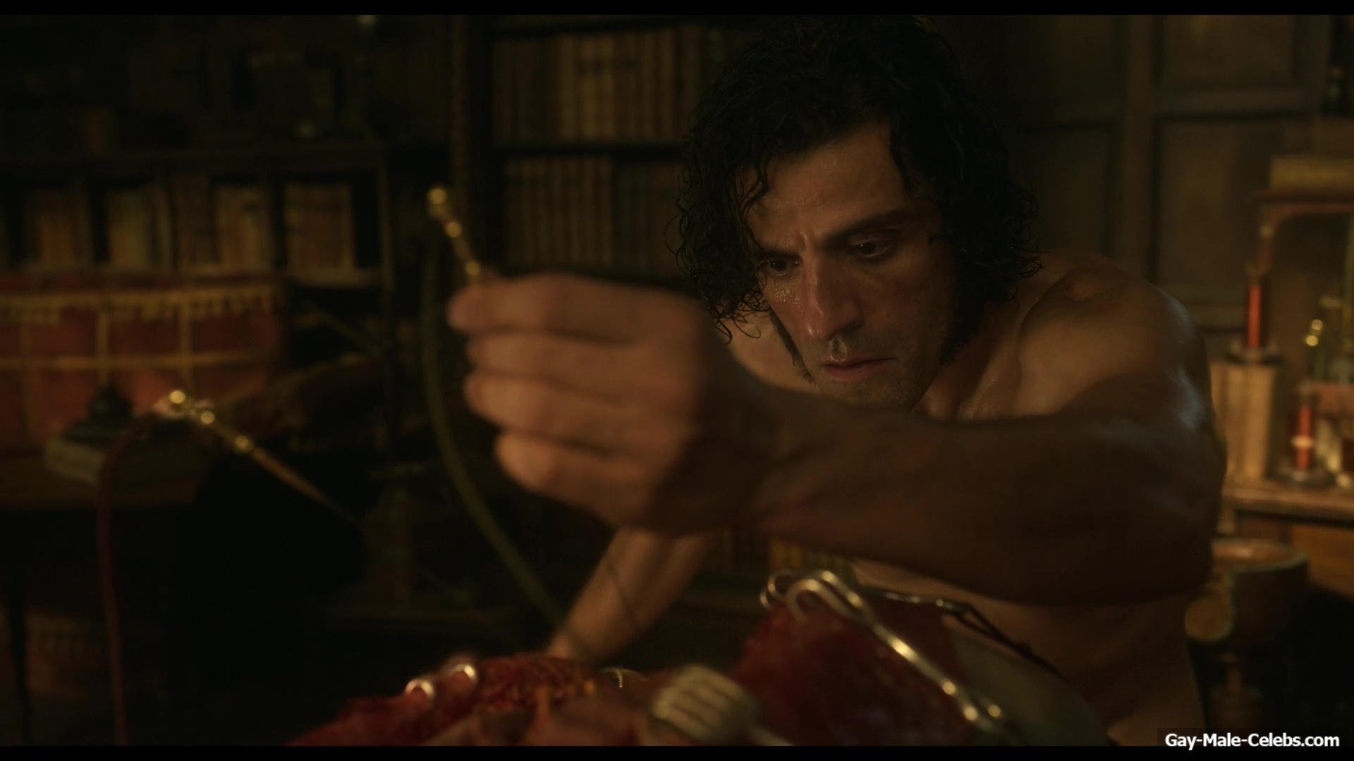 Oscar Isaac nude in Frankenstein
