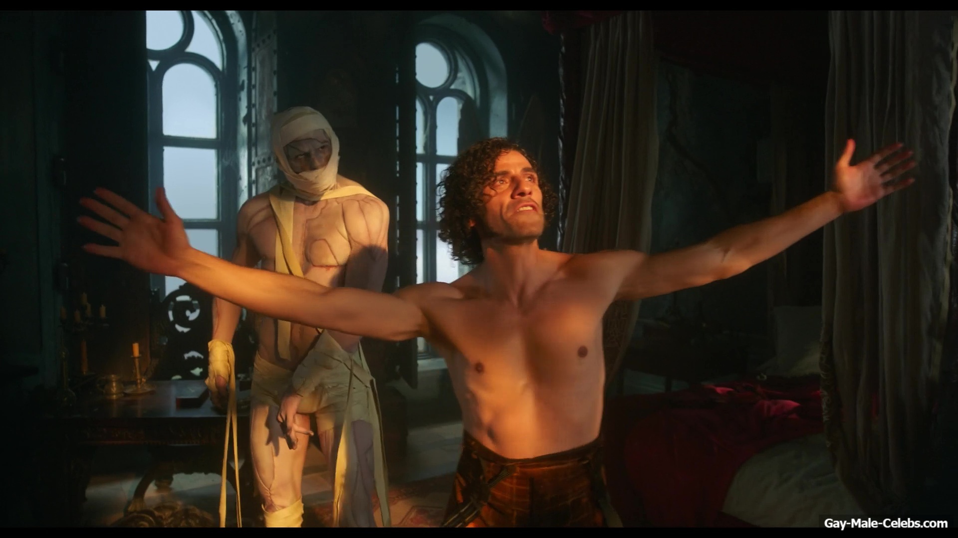 Oscar Isaac nude in Frankenstein