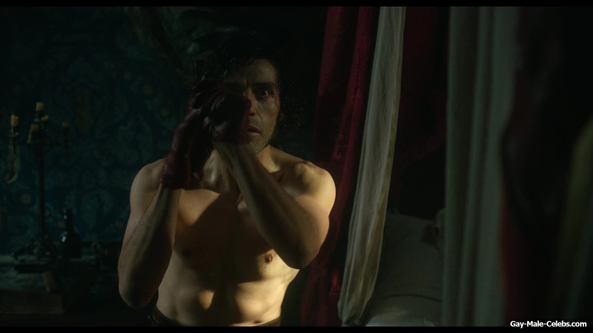Oscar Isaac nude in Frankenstein