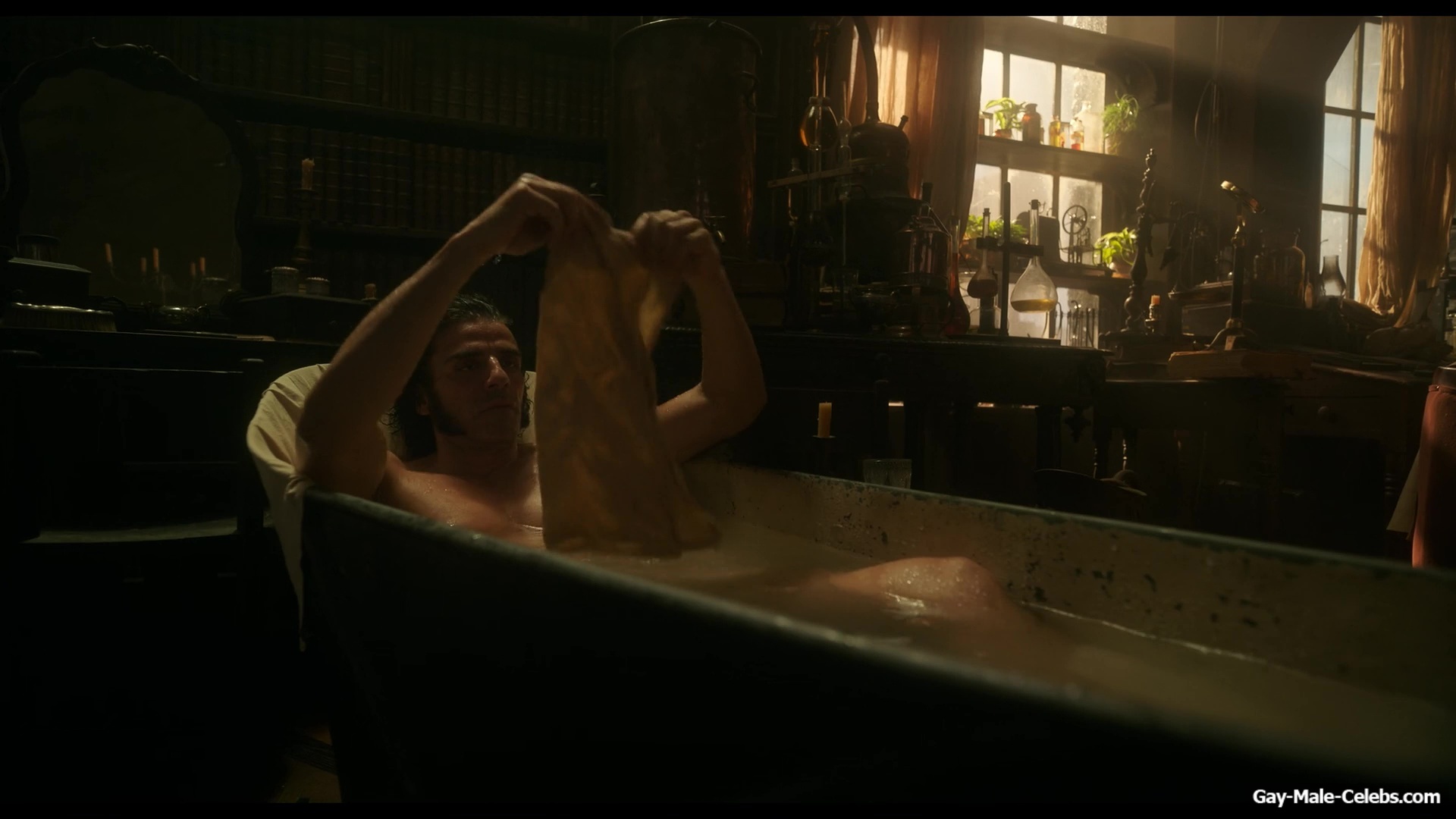 Oscar Isaac nude in Frankenstein