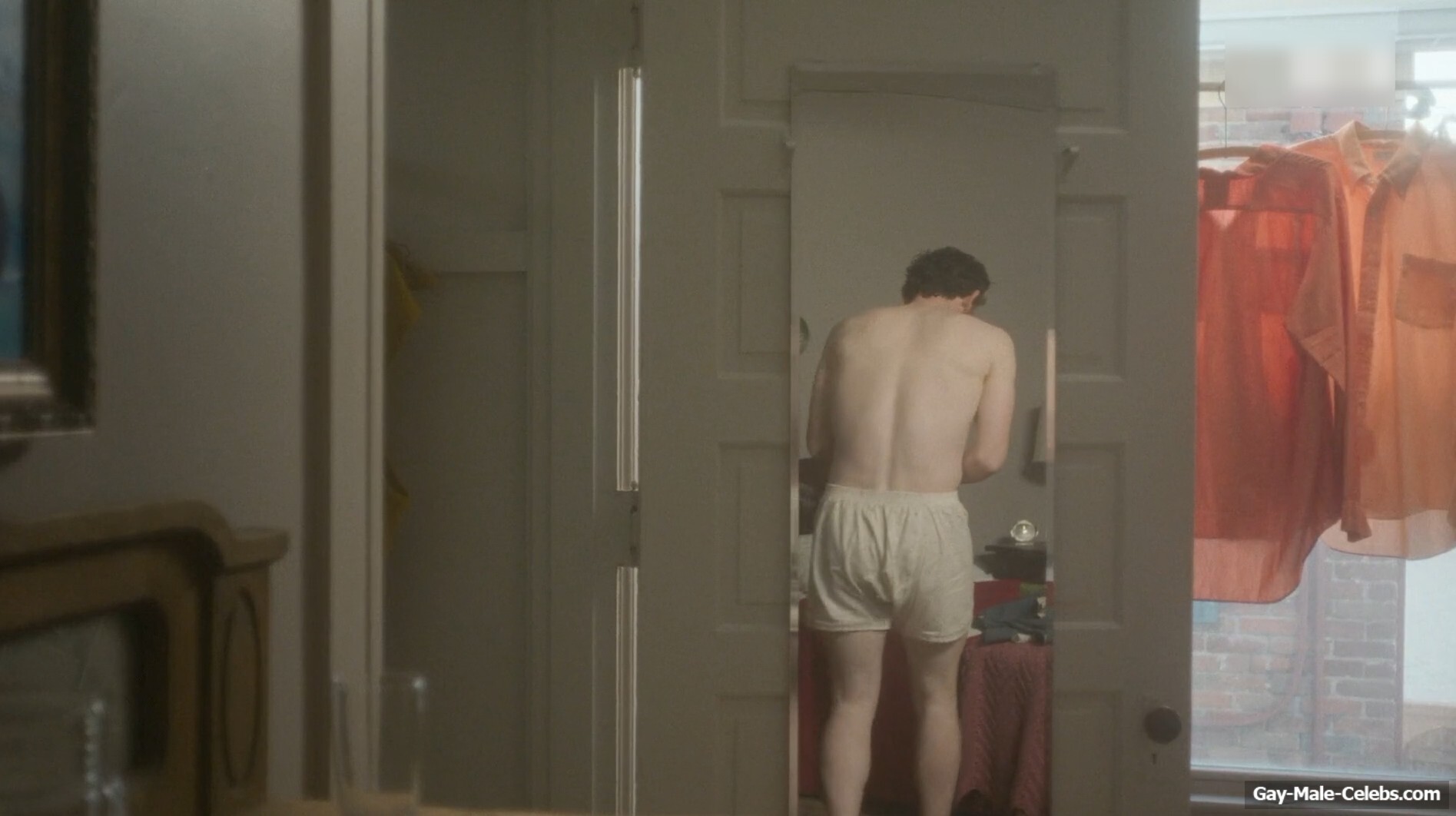 Josh O'Connor shirtless in The Mastermind