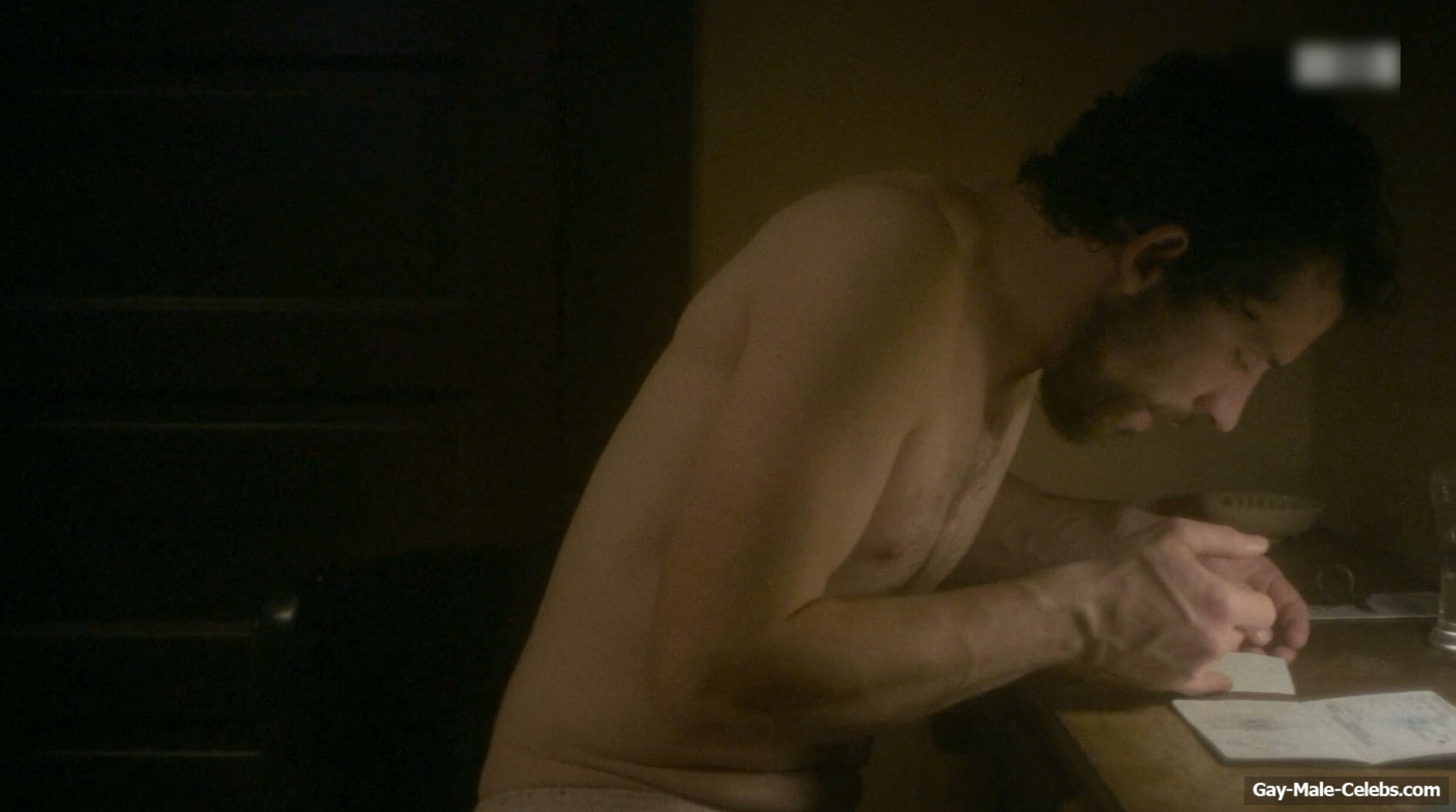 Josh O'Connor shirtless in The Mastermind