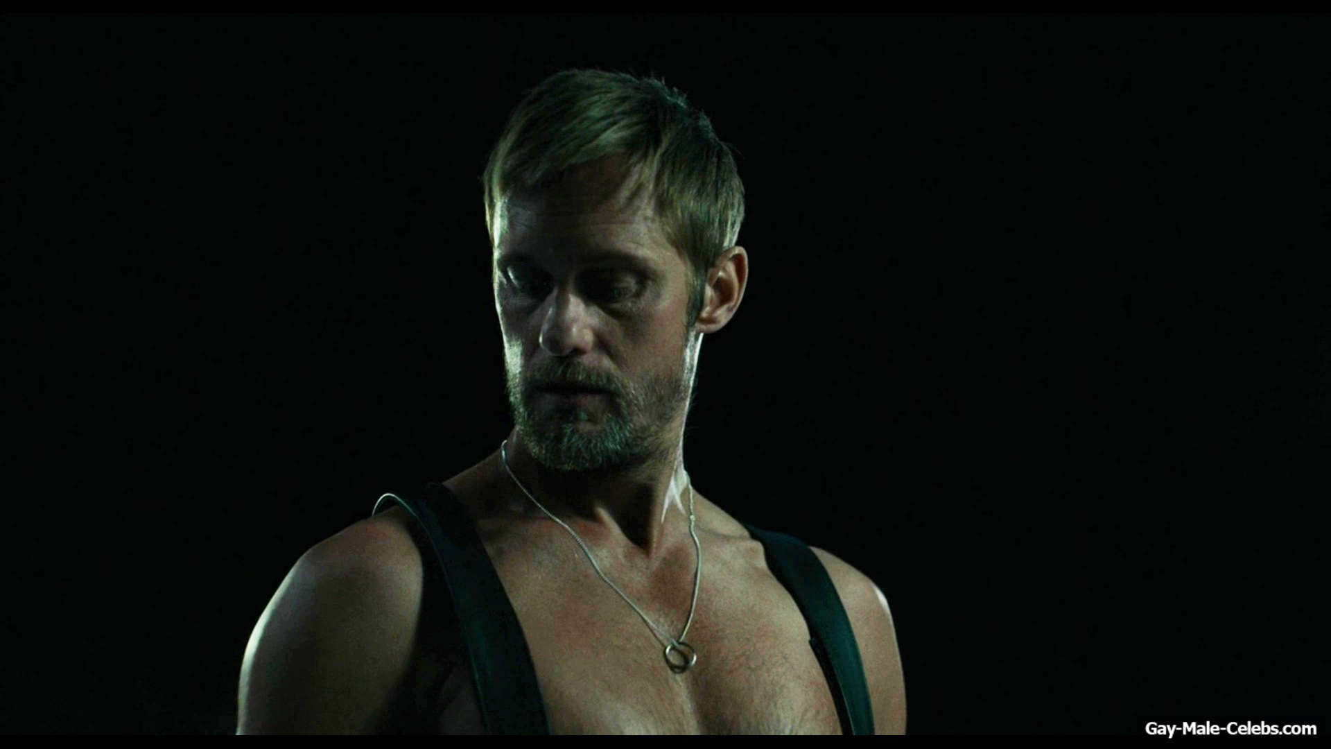 Alexander Skarsgard and Harry Melling Blowjob Scene in Pillion