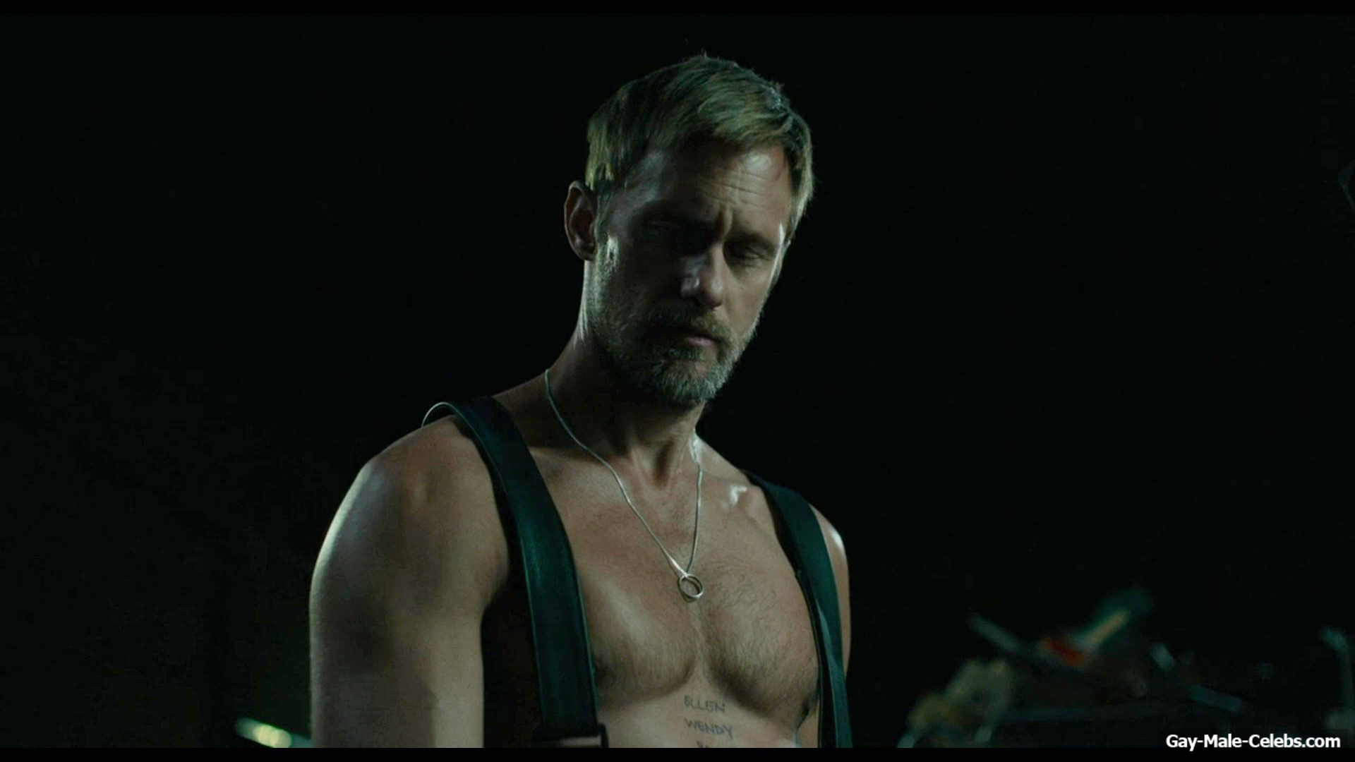 Alexander Skarsgard and Harry Melling Blowjob Scene in Pillion