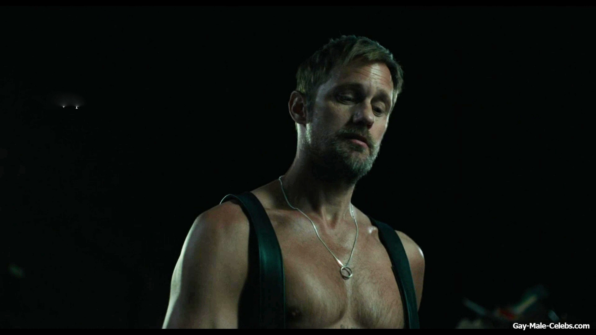 Alexander Skarsgard and Harry Melling Blowjob Scene in Pillion